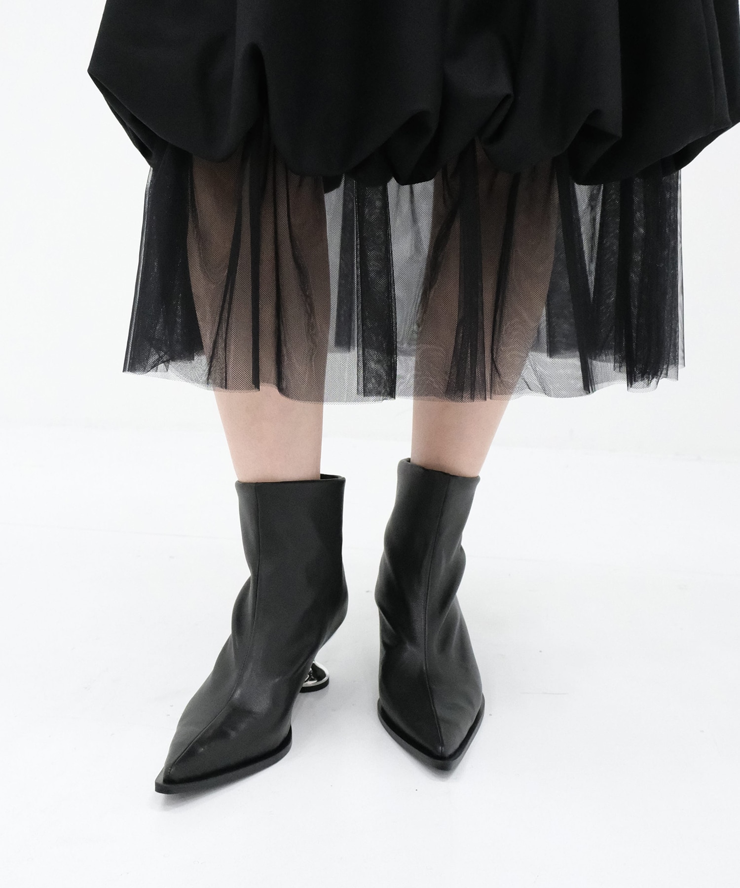 Metal Heel Short Boots MANA