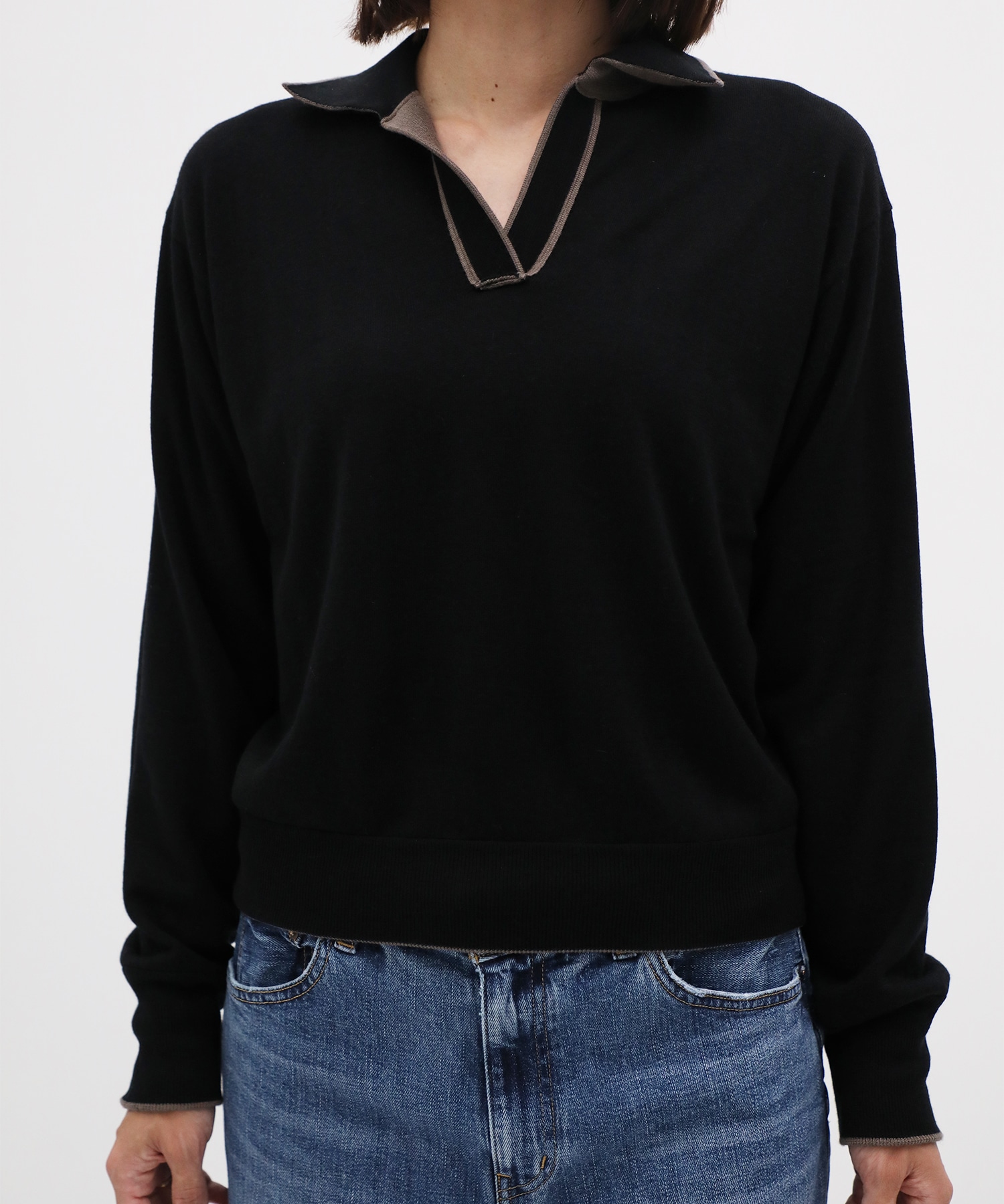 CASHMERE/SILK REVERSIBLE SKIPPER PULLOVER THE TOKYO