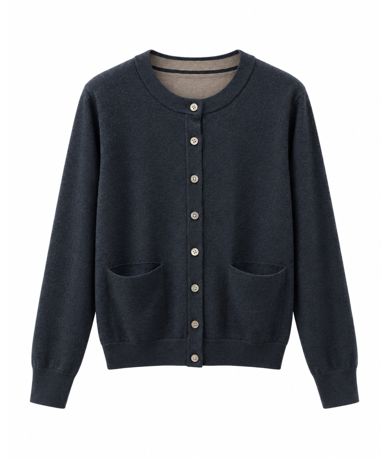 CASHMERE/SILK REVERSIBLE CREW NECK CARDIGAN THE TOKYO