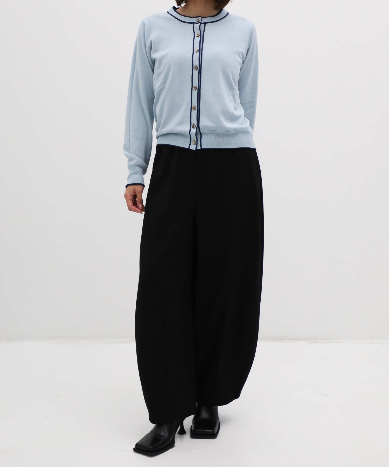 CASHMERE/SILK REVERSIBLE CREW NECK CARDIGAN THE TOKYO