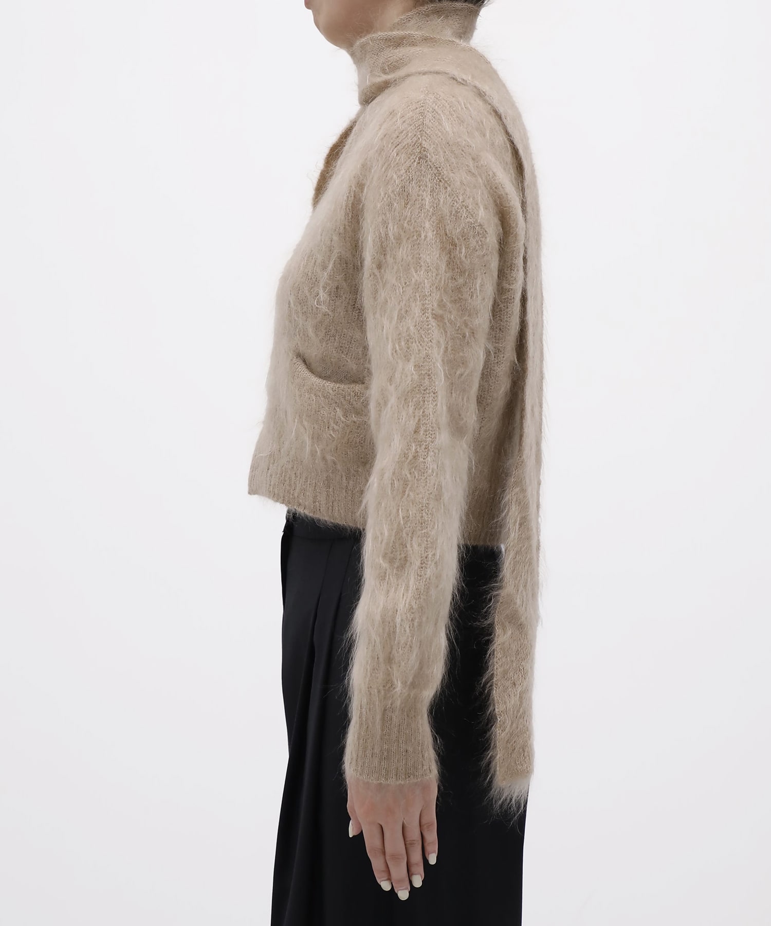 Mohair Knit Cardigan Cropped KEISUKEYOSHIDA
