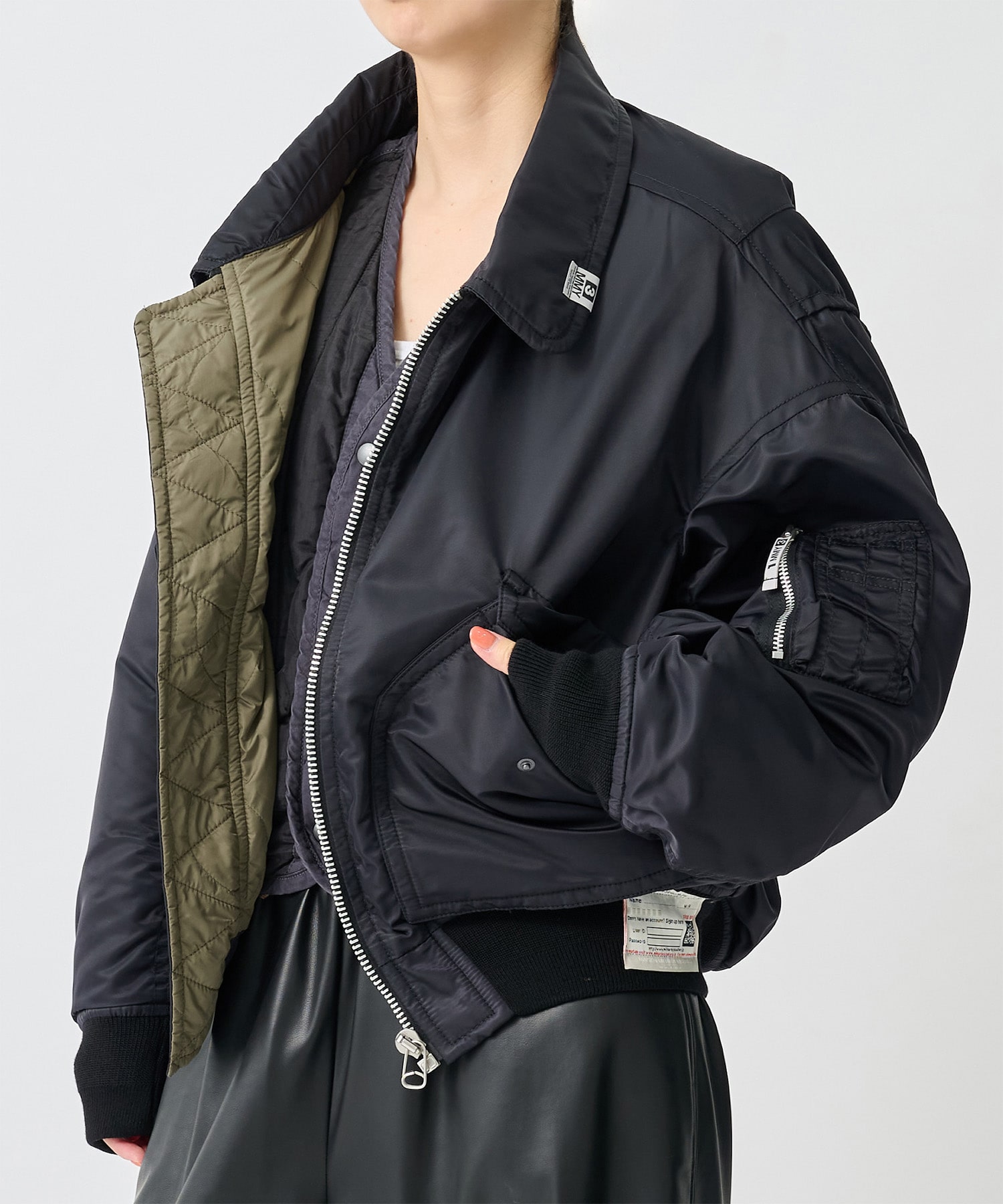 LAYERED BOMBER JACKET Maison MIHARA YASUHIRO