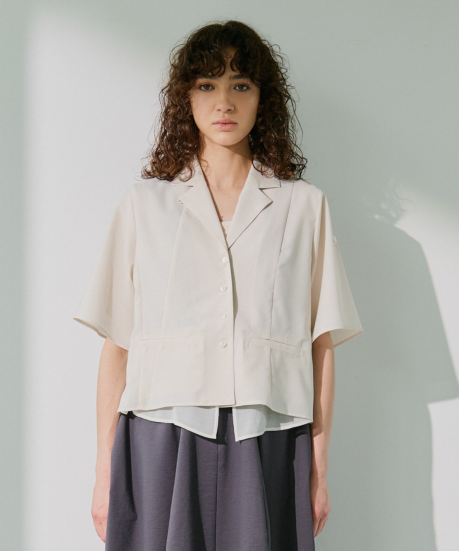 Open Collar Combi Shirts RITAN