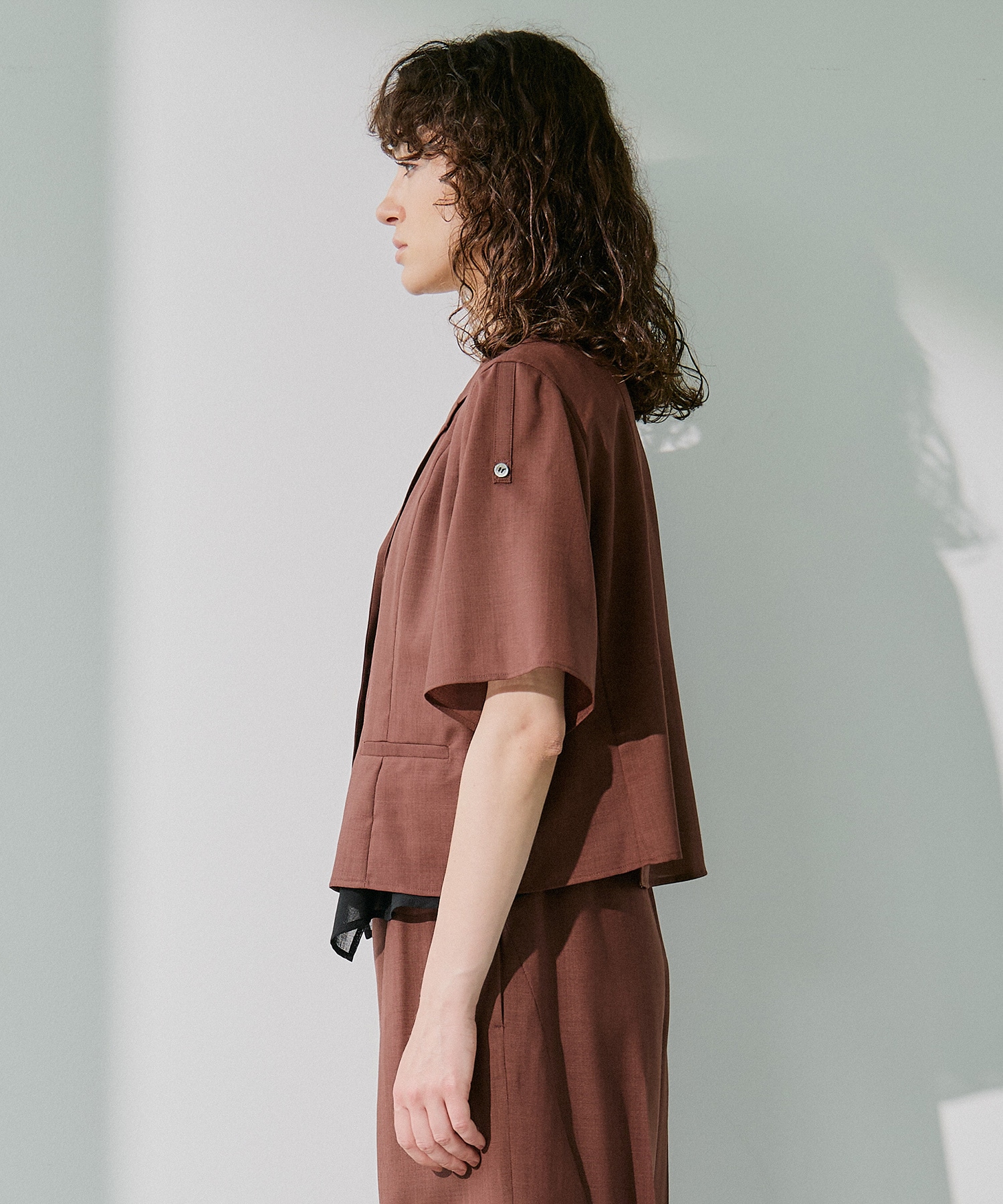 Open Collar Combi Shirts RITAN