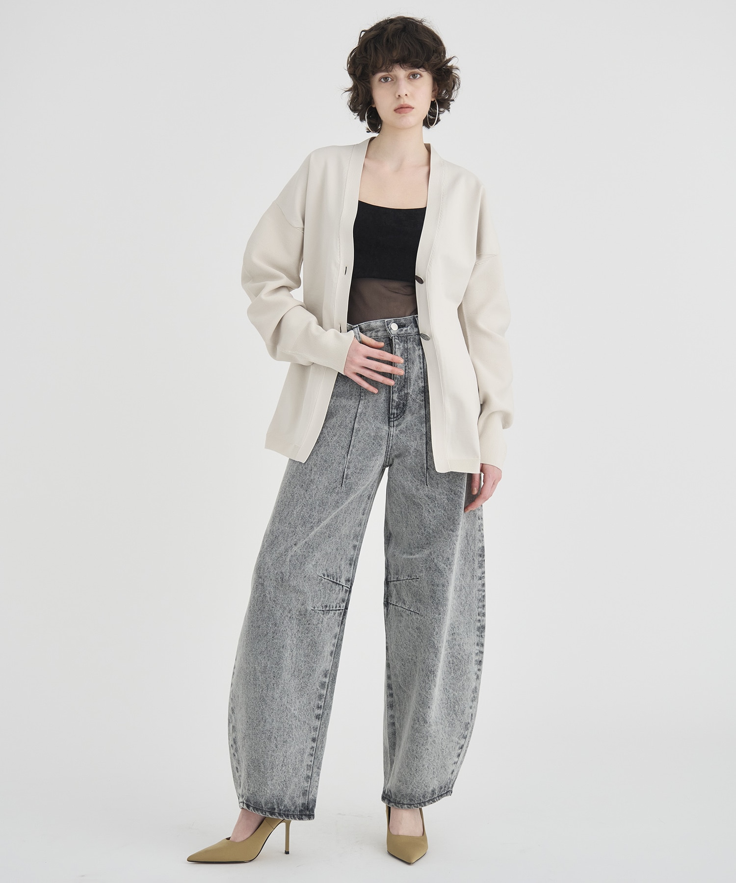 Arch Sleeve Knit Cardigan RITAN