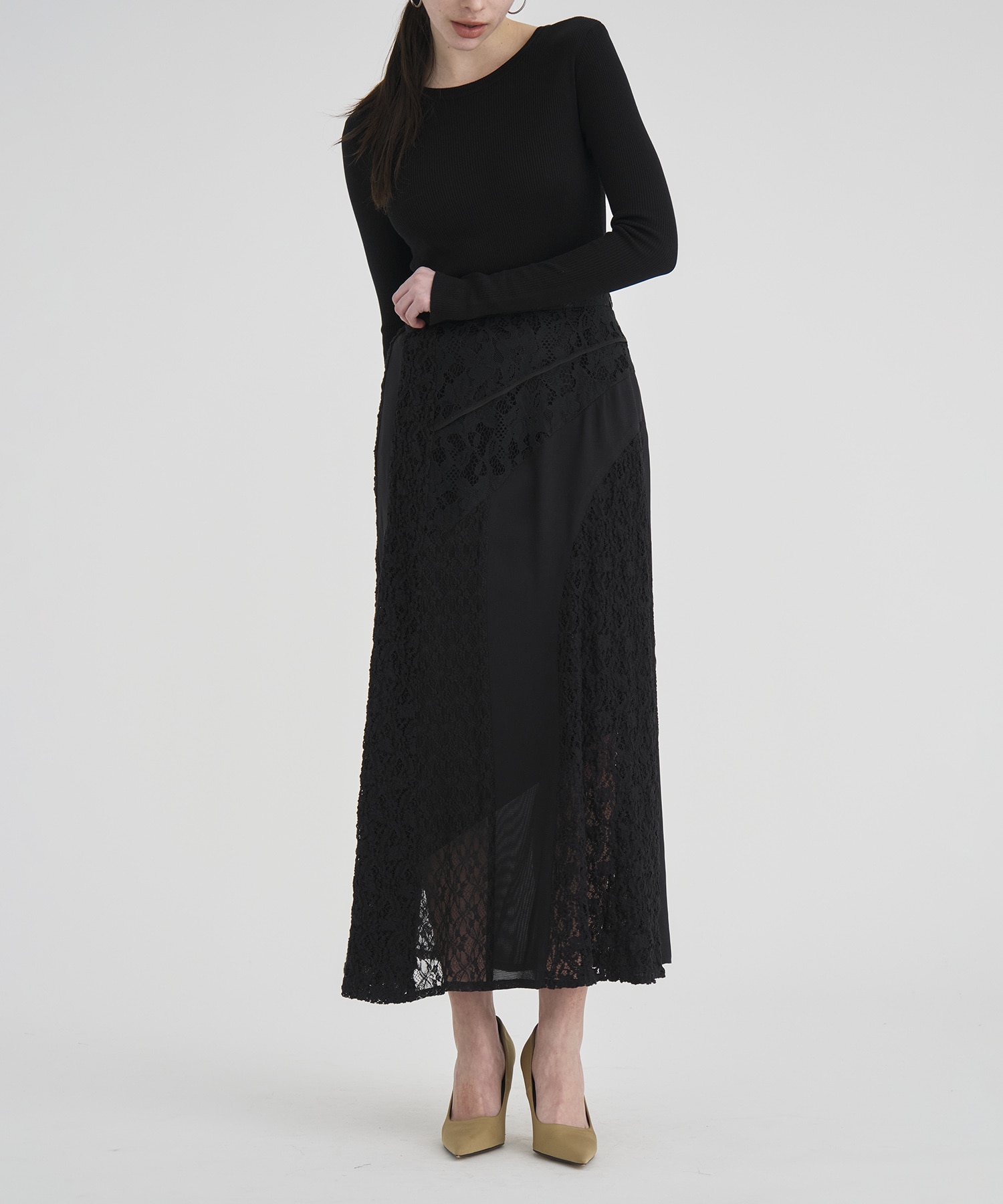 Slant Asym Lace Skirt RITAN