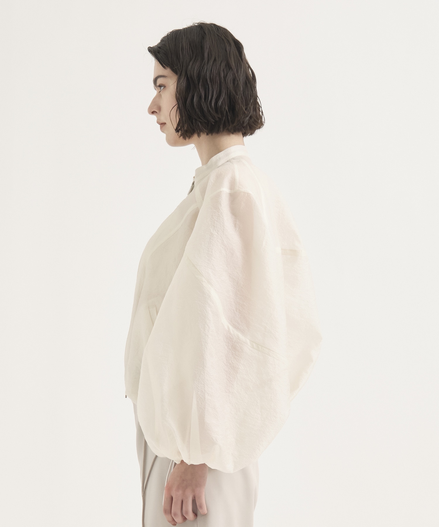 Rough Over Sheer Blouson RITAN