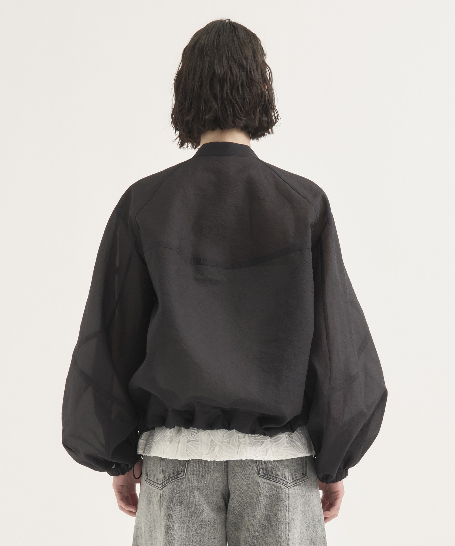 Rough Over Sheer Blouson RITAN
