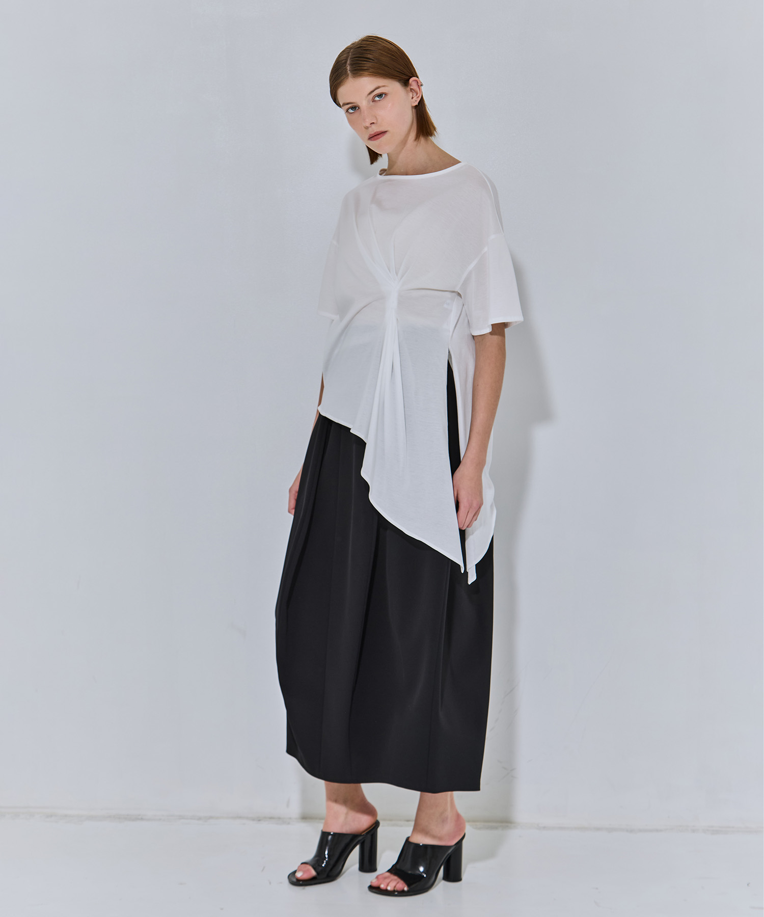 Side Gather Tuck Tee RITAN