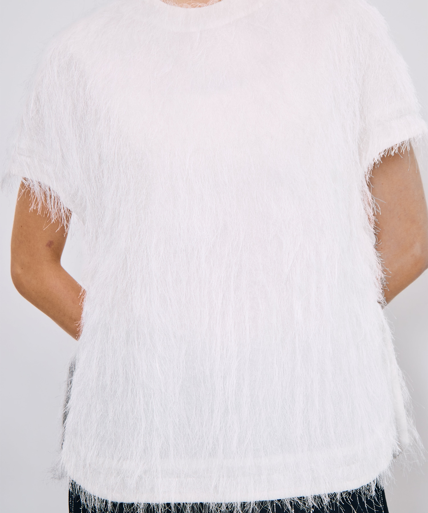 Shaggy Jacquard  T-Blouse RITAN