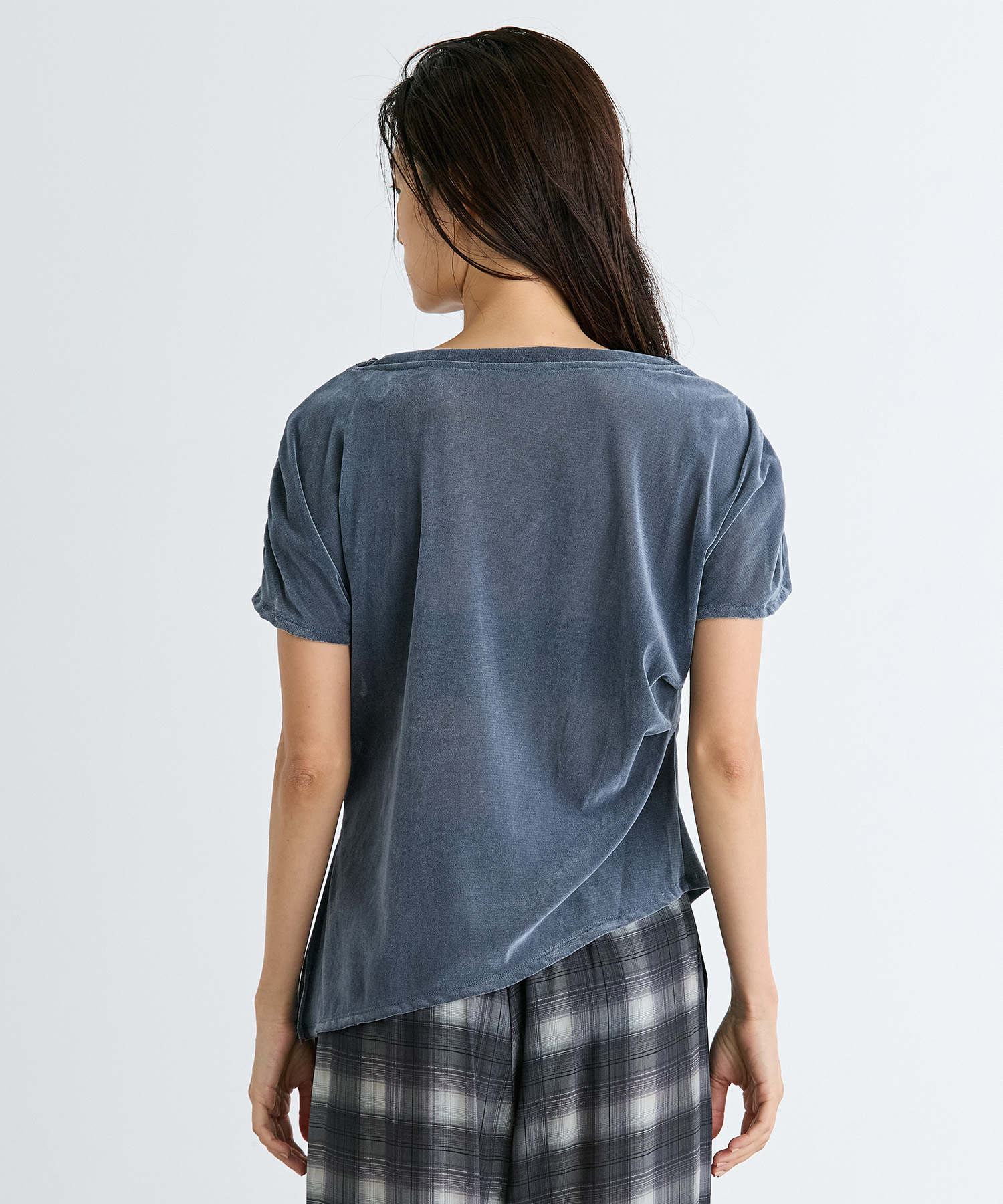 Velour One Shoulder T-Shirt RITAN