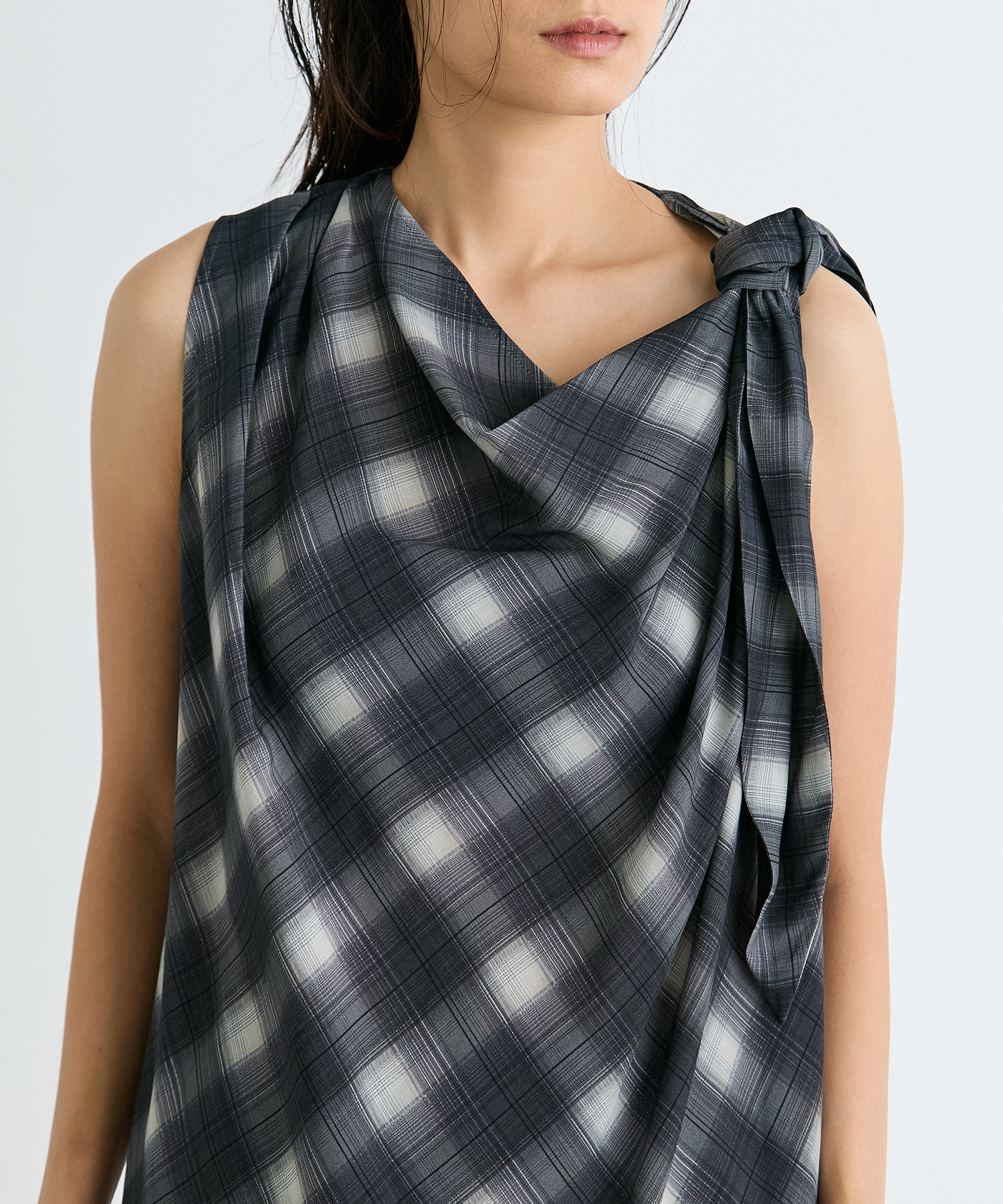 Chic Scarf Accent Tops RITAN