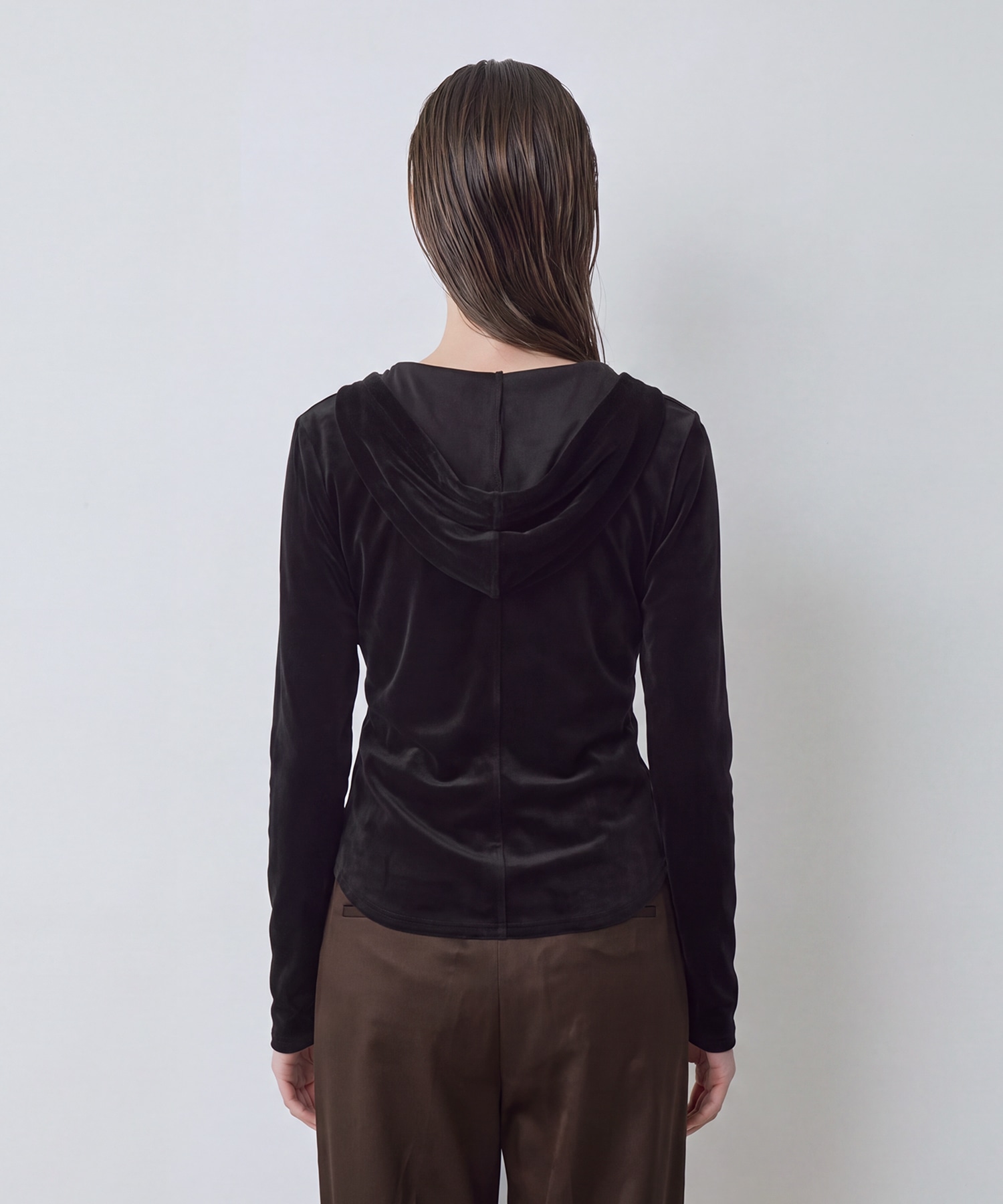Velours Hoodie Cut Tops RITAN