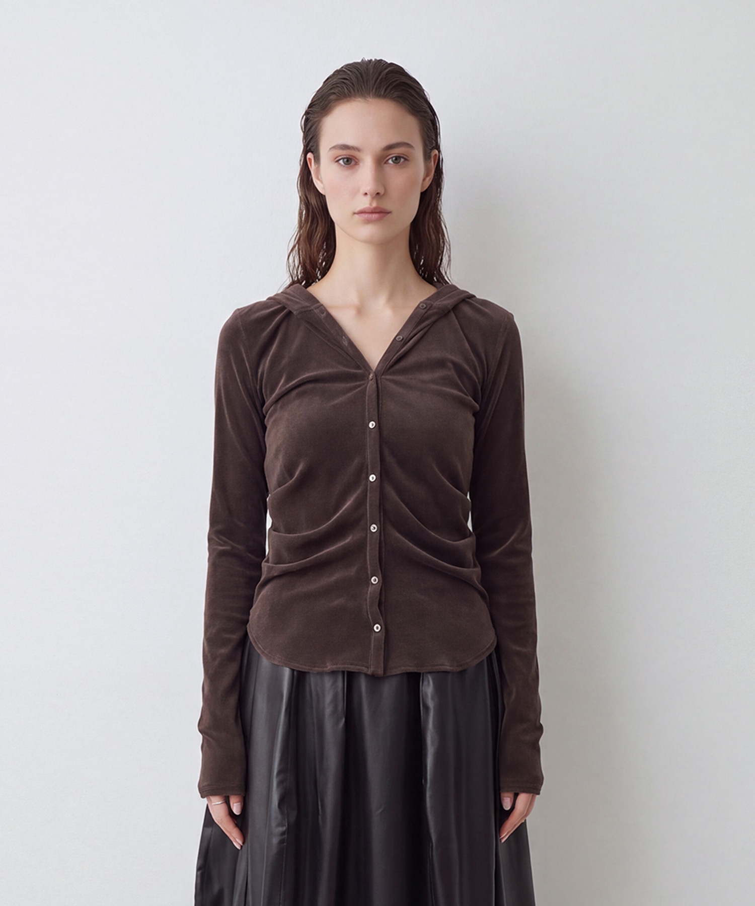 Velours Hoodie Cut Tops RITAN