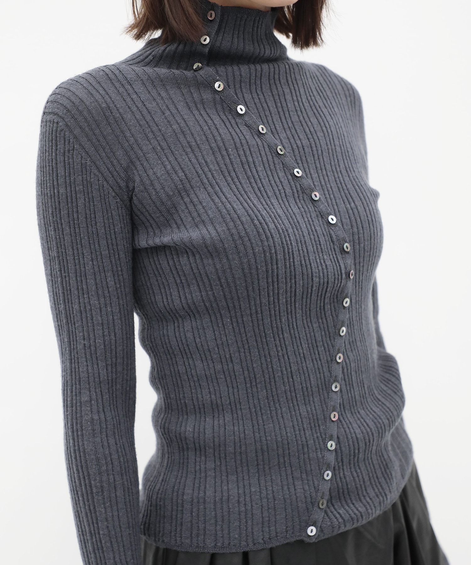 Cashmere Silk Arch Rib Knit RITAN