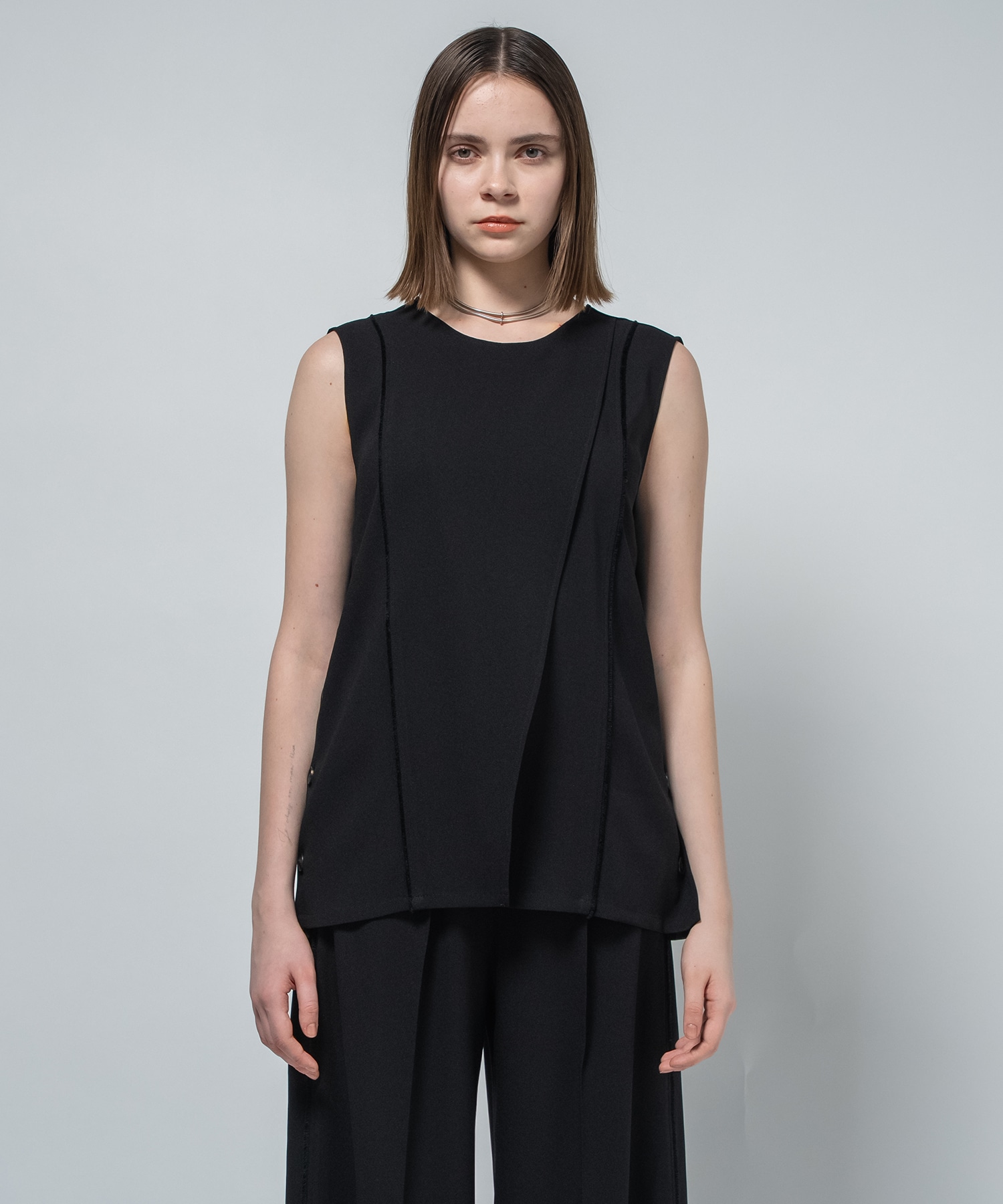 Back Satin Georgette Tops CITY TOKYO