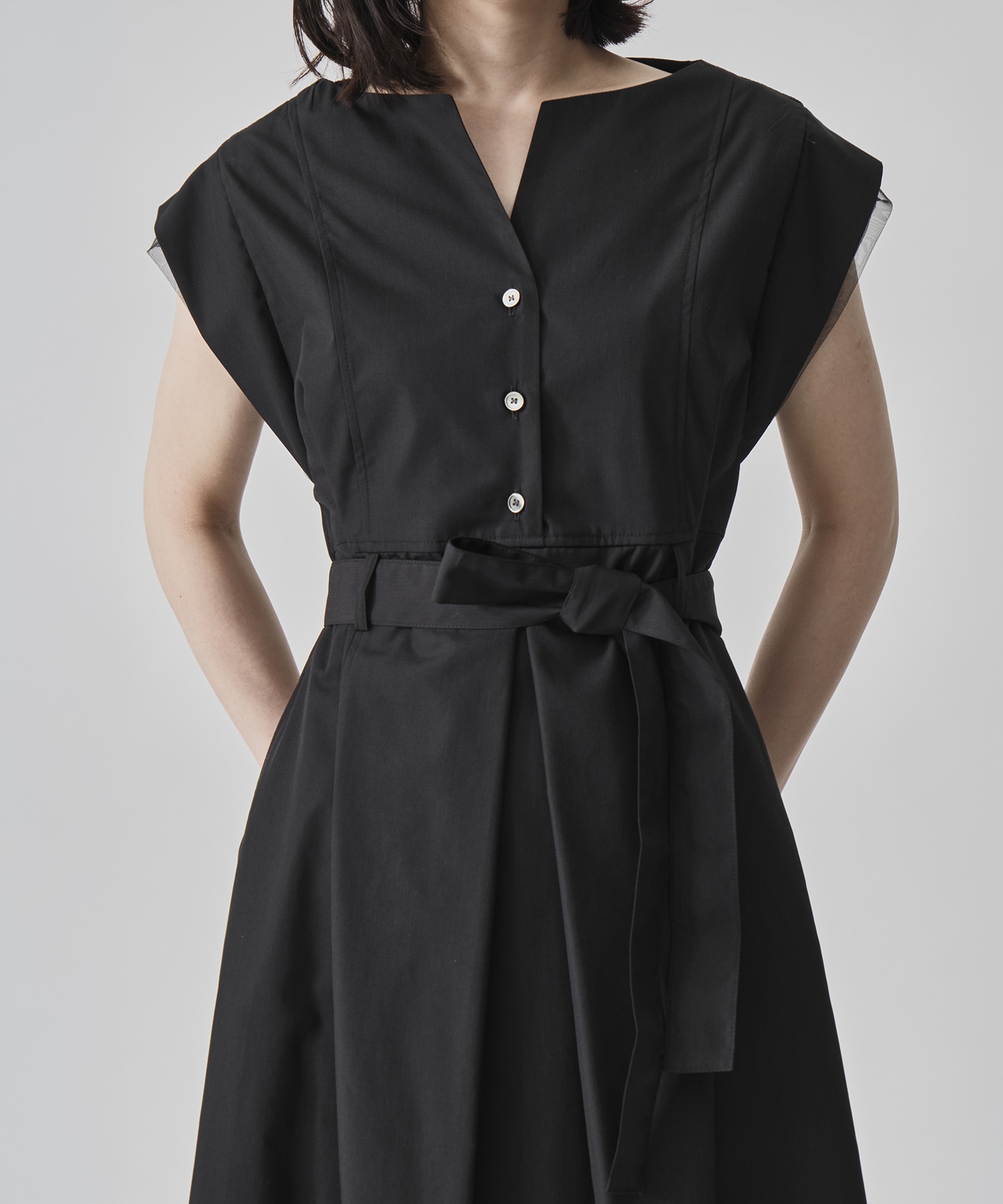 Chambray Belted Dress CITY TOKYO