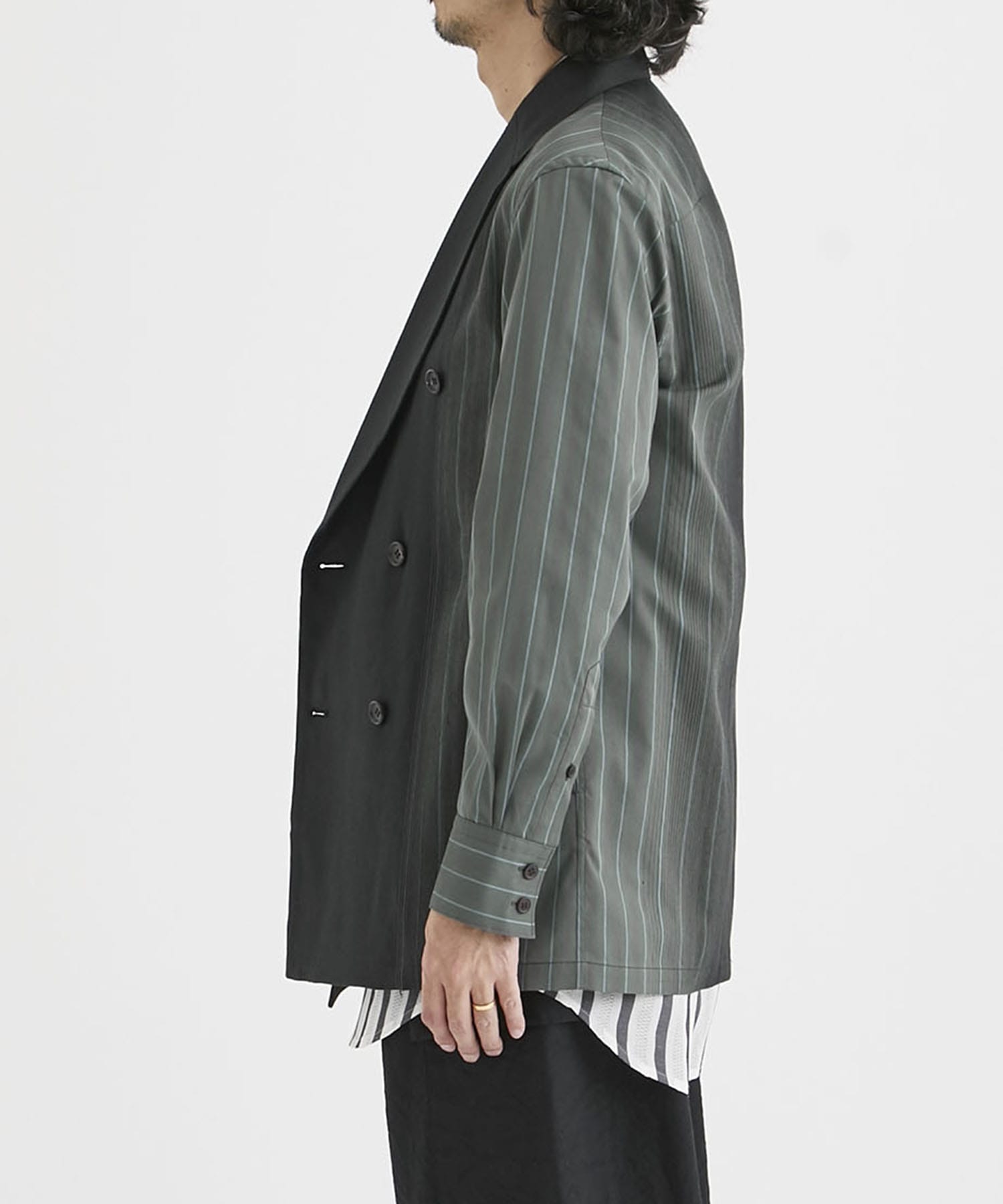 STRIPE JACKET→SHIRTS(1 BLACK): TAAKK: MEN｜THE TOKYO ONLINE STORE