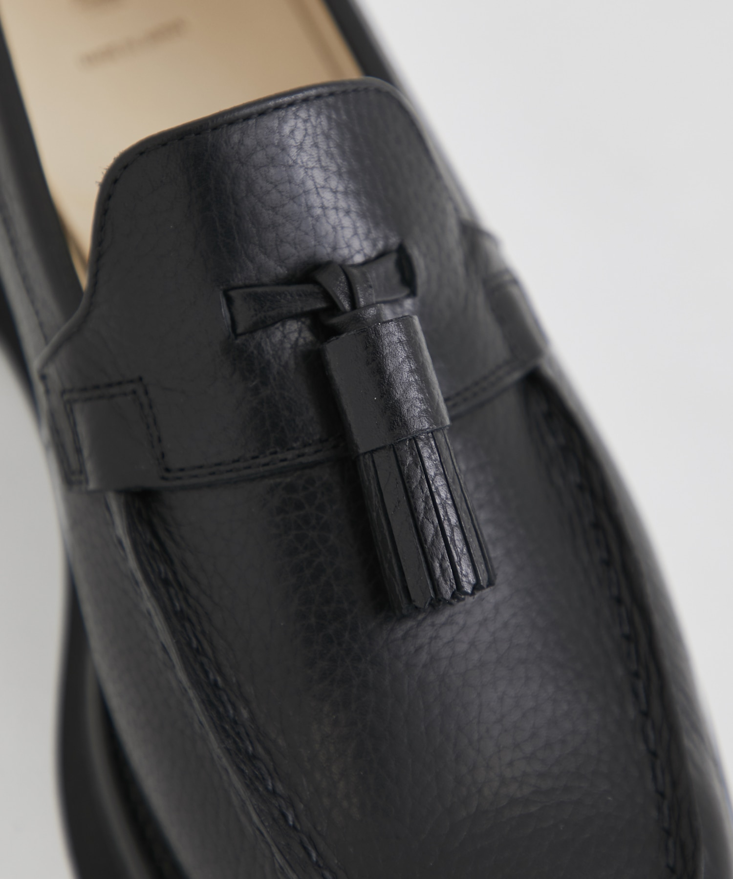 SINGLE TASSEL LOAFER HARDNESS 60(7h BLACK): foot the coacher: MEN