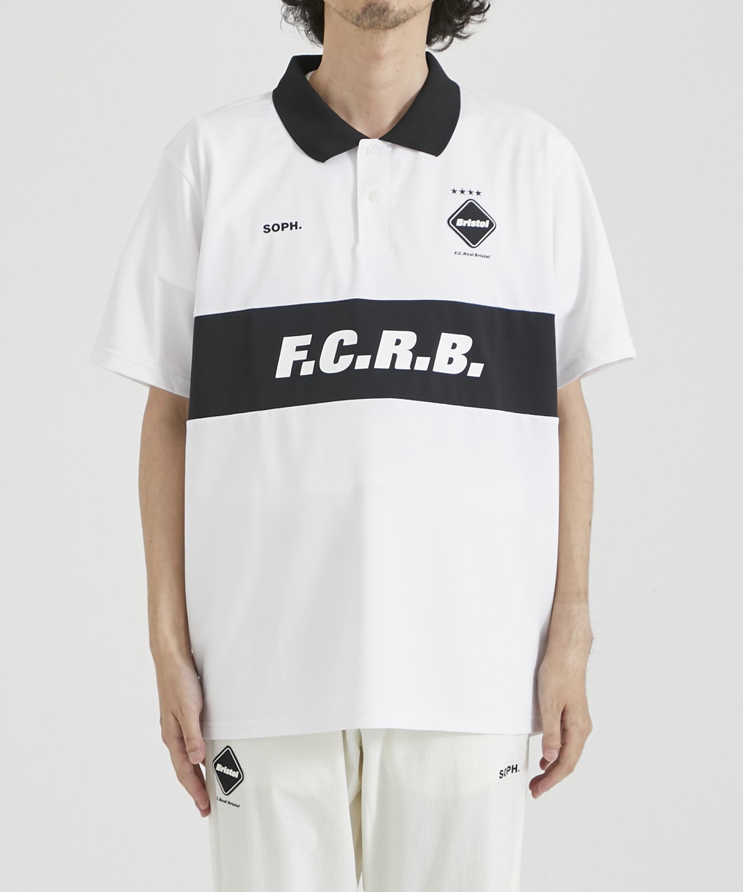 S/S PANEL POLO G(S WHITE): F.C.Real Bristol: MEN｜THE TOKYO ONLINE