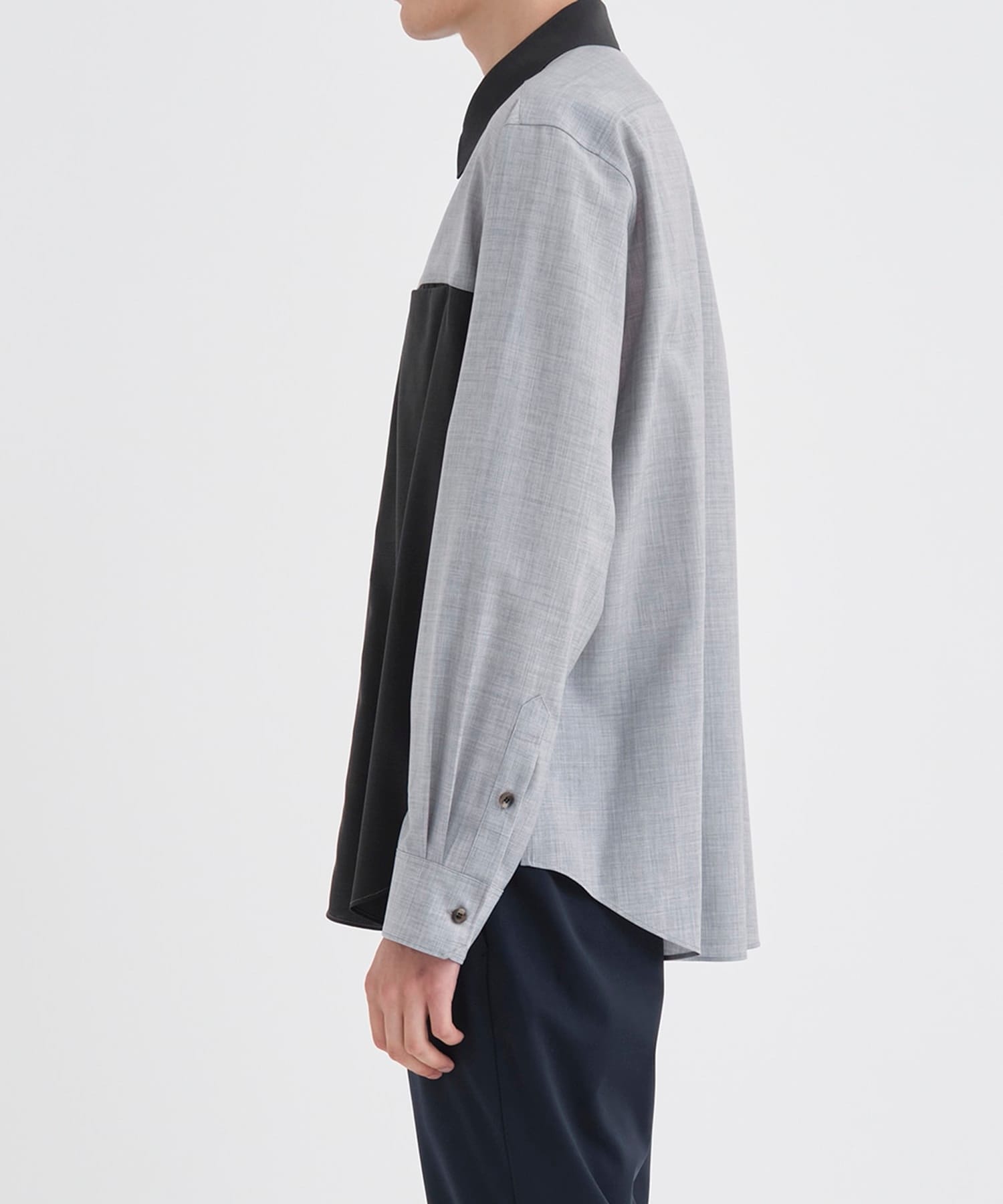 Reda Active Washable Wool L/S Shirt Multi(44 GREY): THE TOKYO: MEN