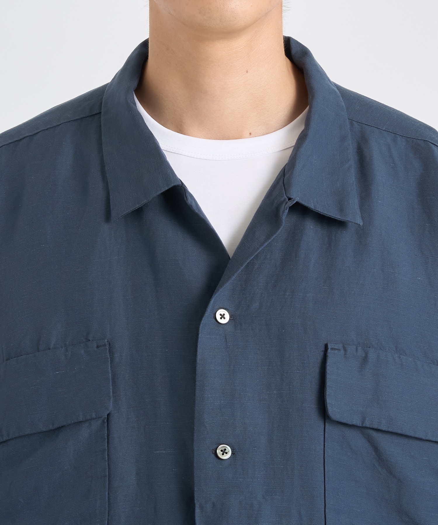 Open Collar S/S Shirt nanamica