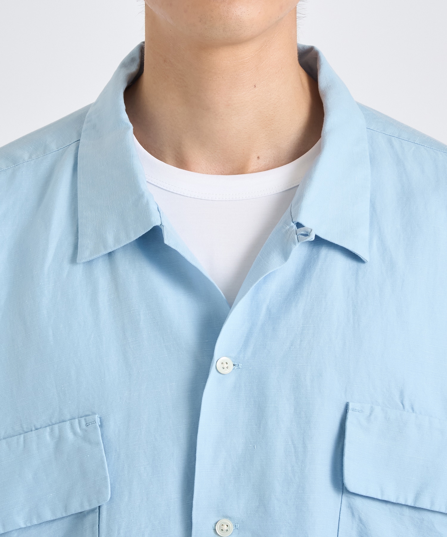 Open Collar S/S Shirt nanamica