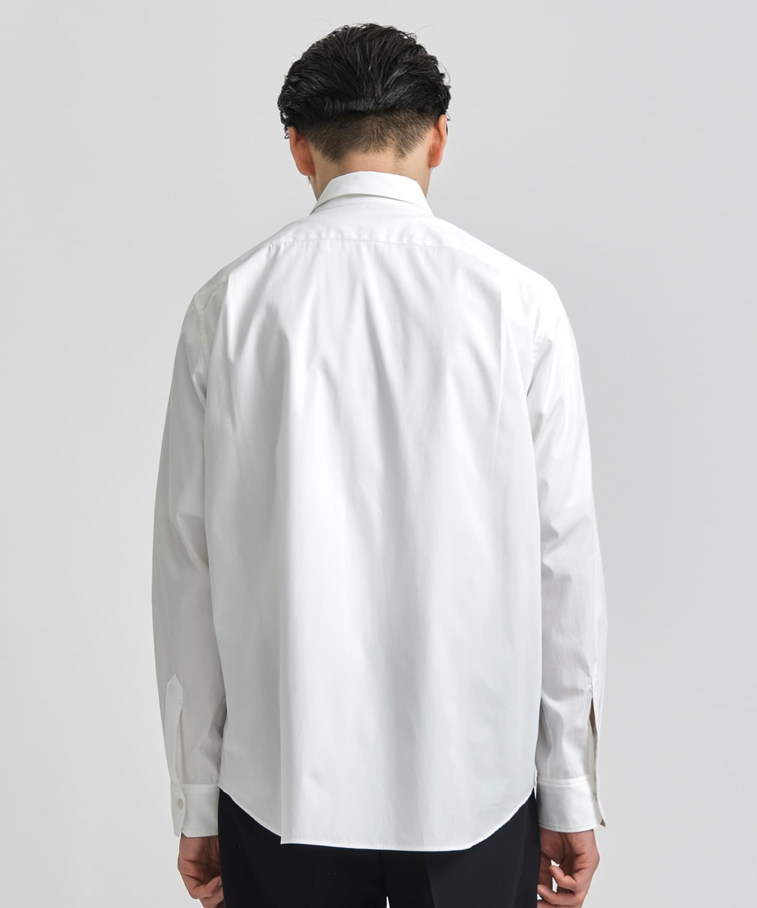 FRONT PANEL SHIRT WITH LEATHER TAB IRENISA