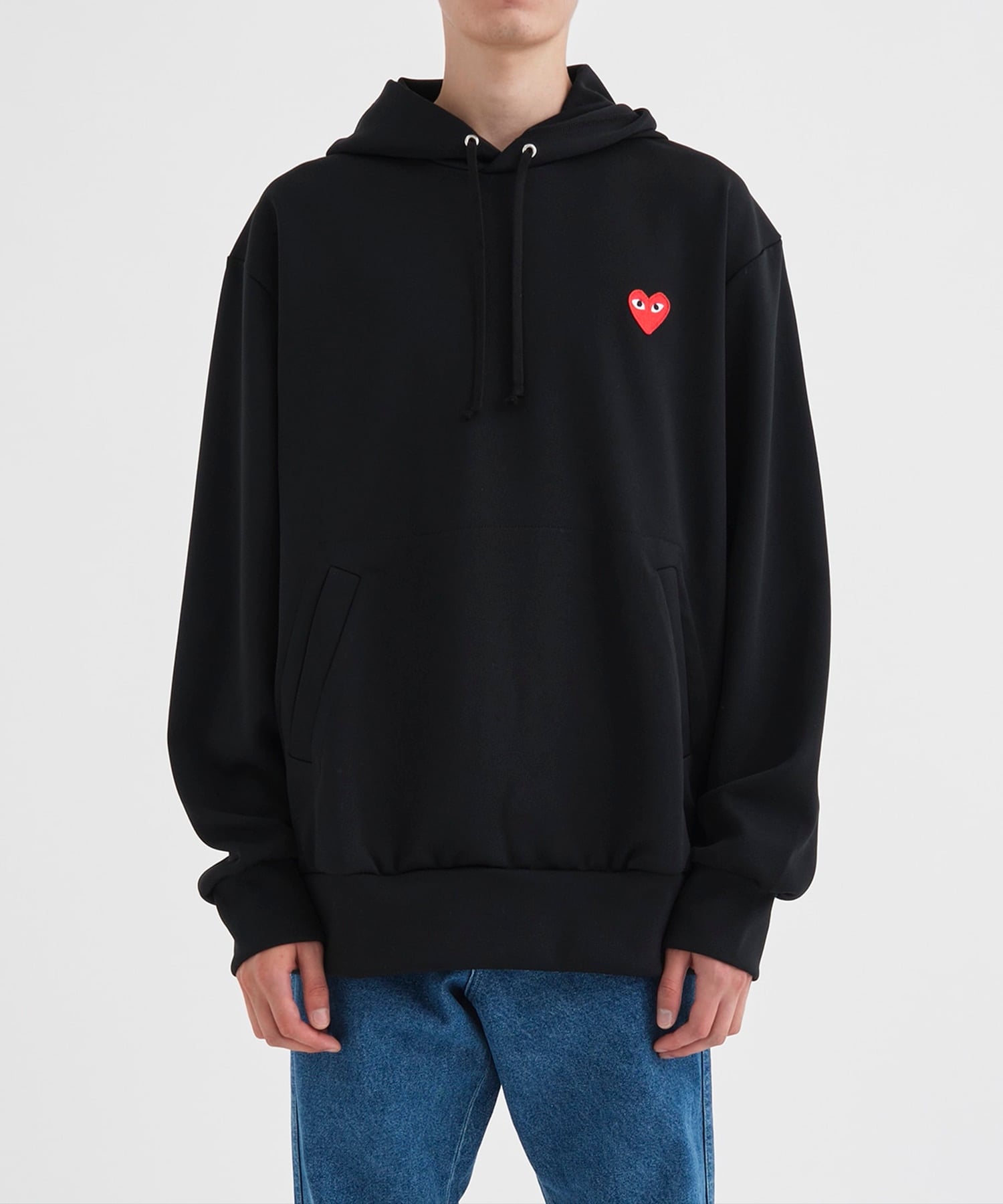 AZ-T174-051 PLAY HOODED SWEATSHIRT RED HEART PLAY COMME des GARCONS