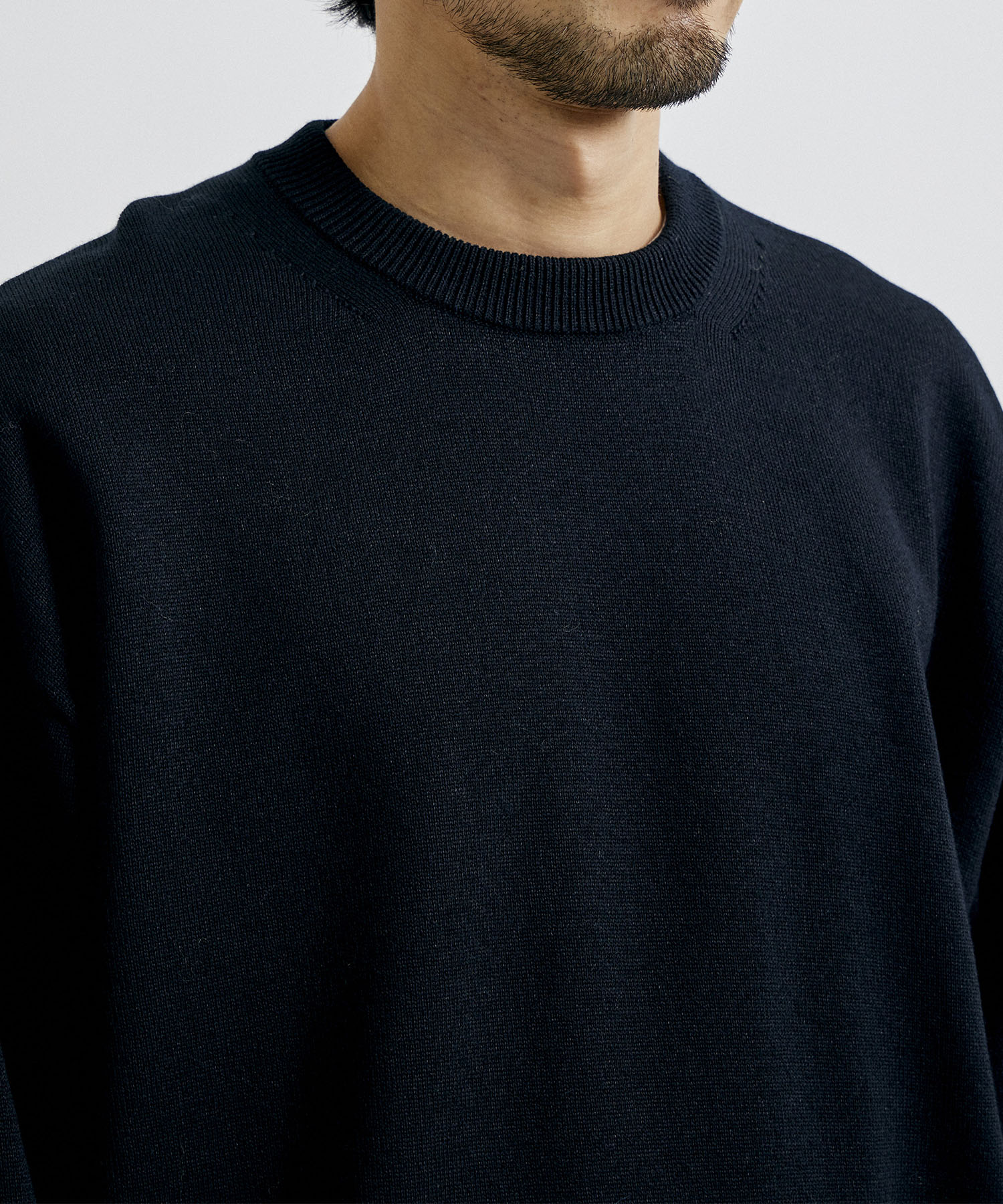 WOOL WASHI CREWNECK SWEATER | ATON