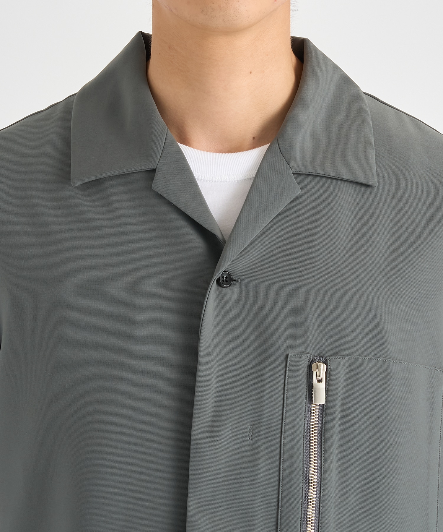 別注.PE CONPACT TWILL ZIP POCKET OC S/S SHIRT ATTACHMENT