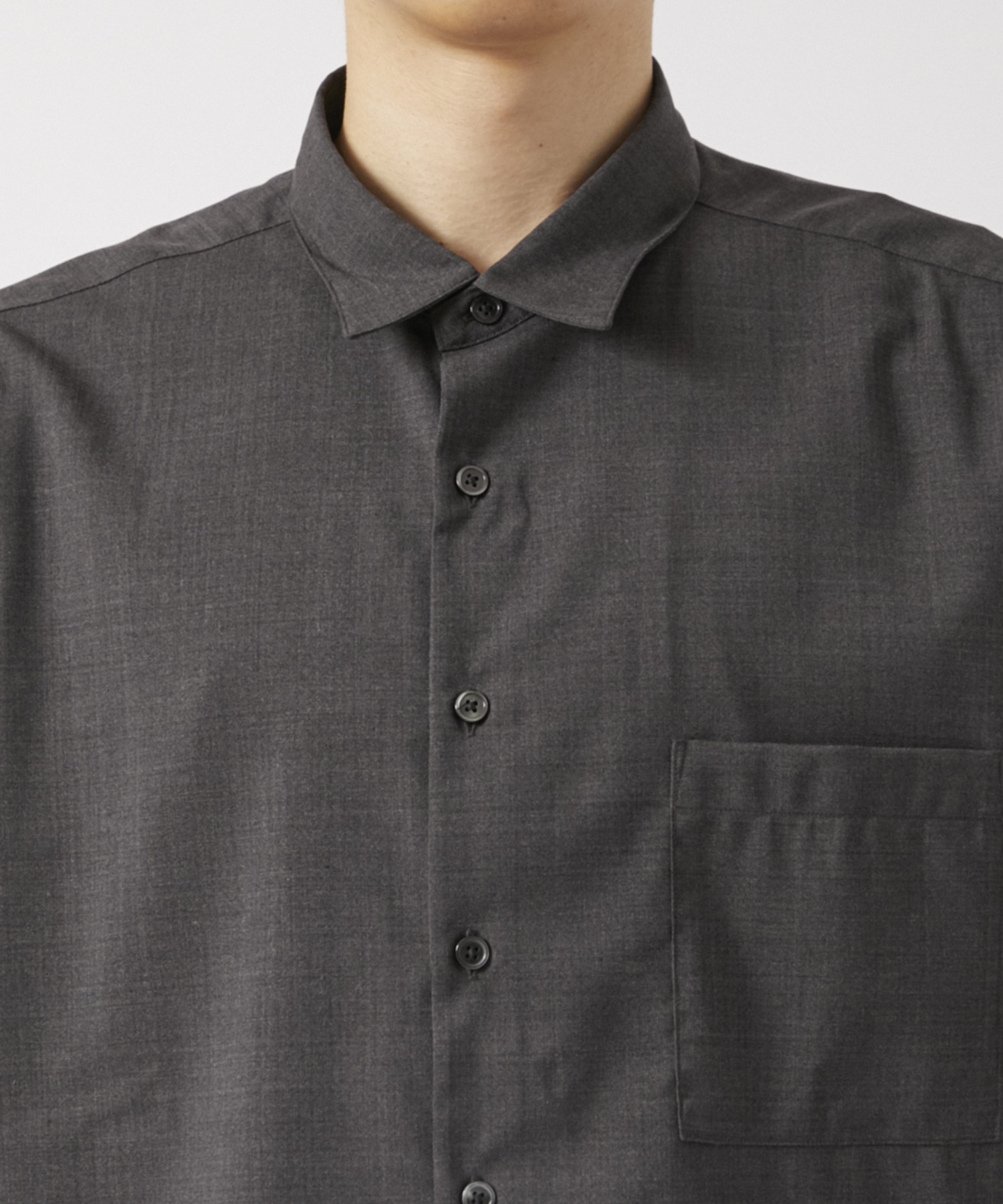 WOOL TROPICAL S/S BAGGY SHIRT SOPHNET.