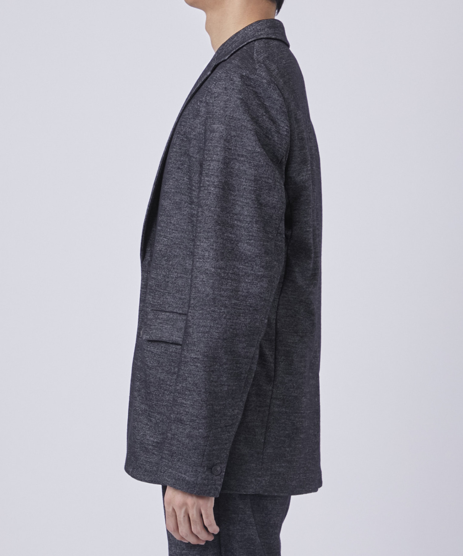 Washable Tweedy Jersey Shape Jacket THE TOKYO