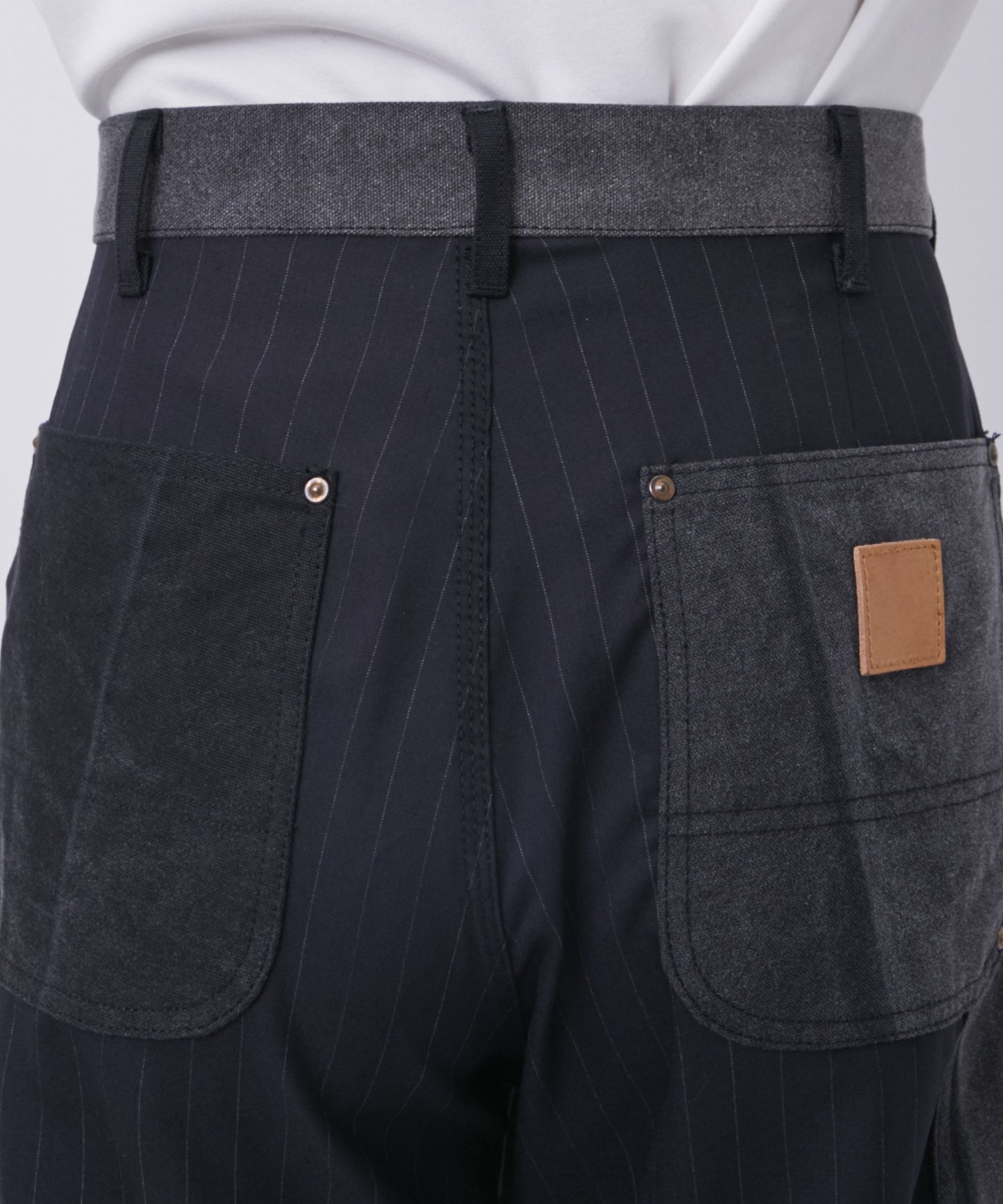 Vintage-effect work pants KHOKI