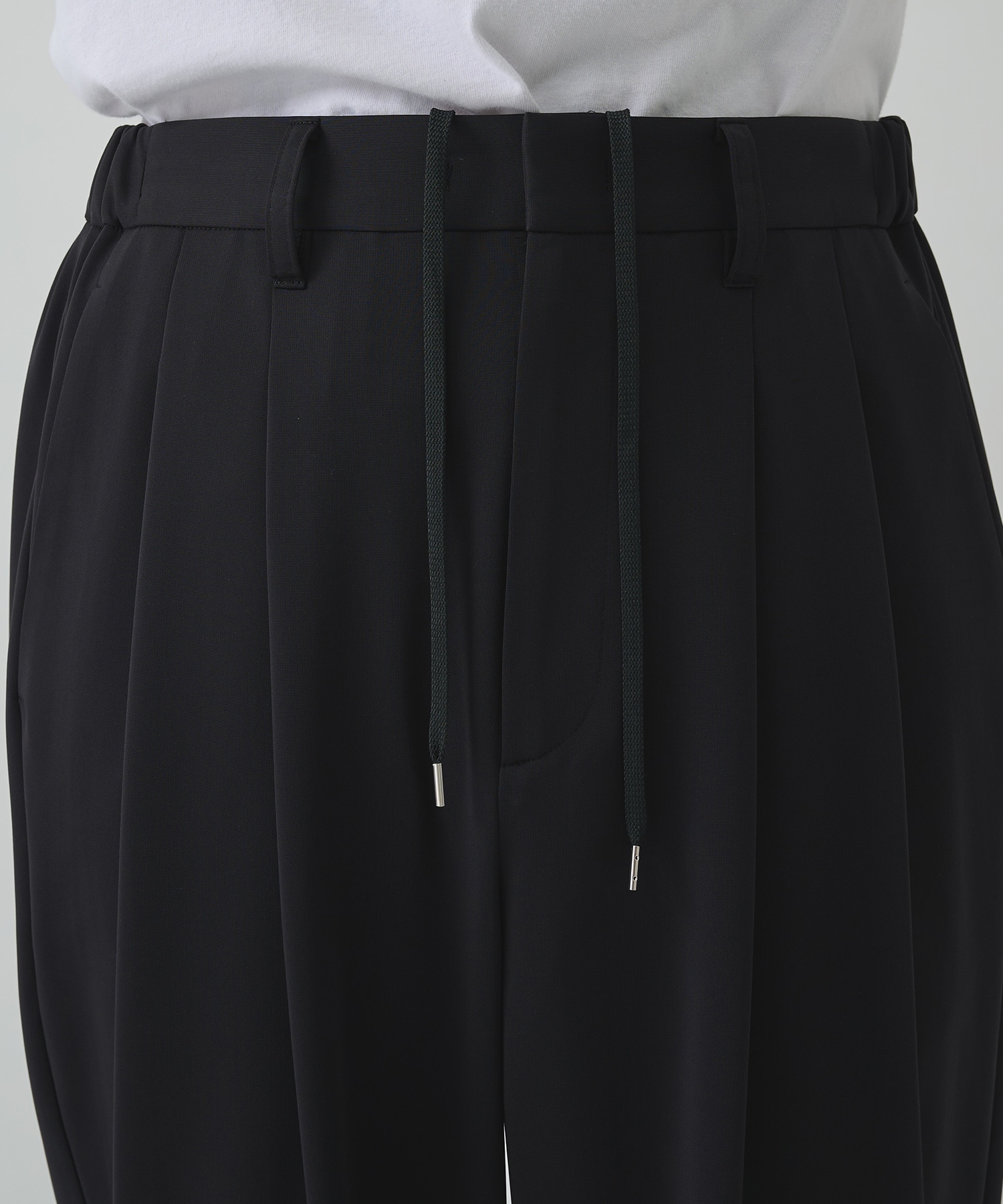 MATTE WASHABLE HIGH FUNCTION JERSEY WIDE TAPERED PANTS THE TOKYO