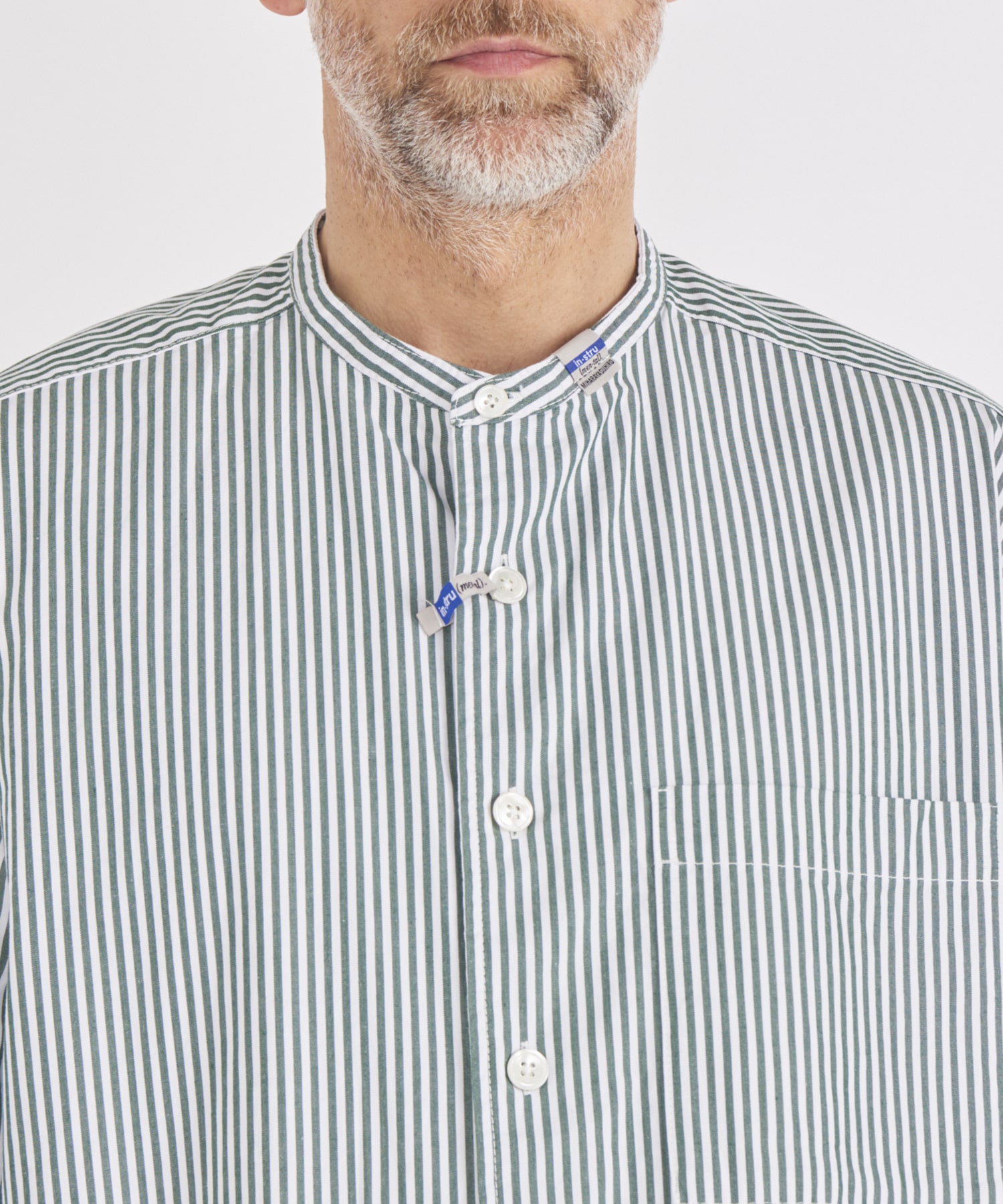 HIGH DENSITY OX STAND COLLAR SS SHIRTS Maison MIHARA YASUHIRO