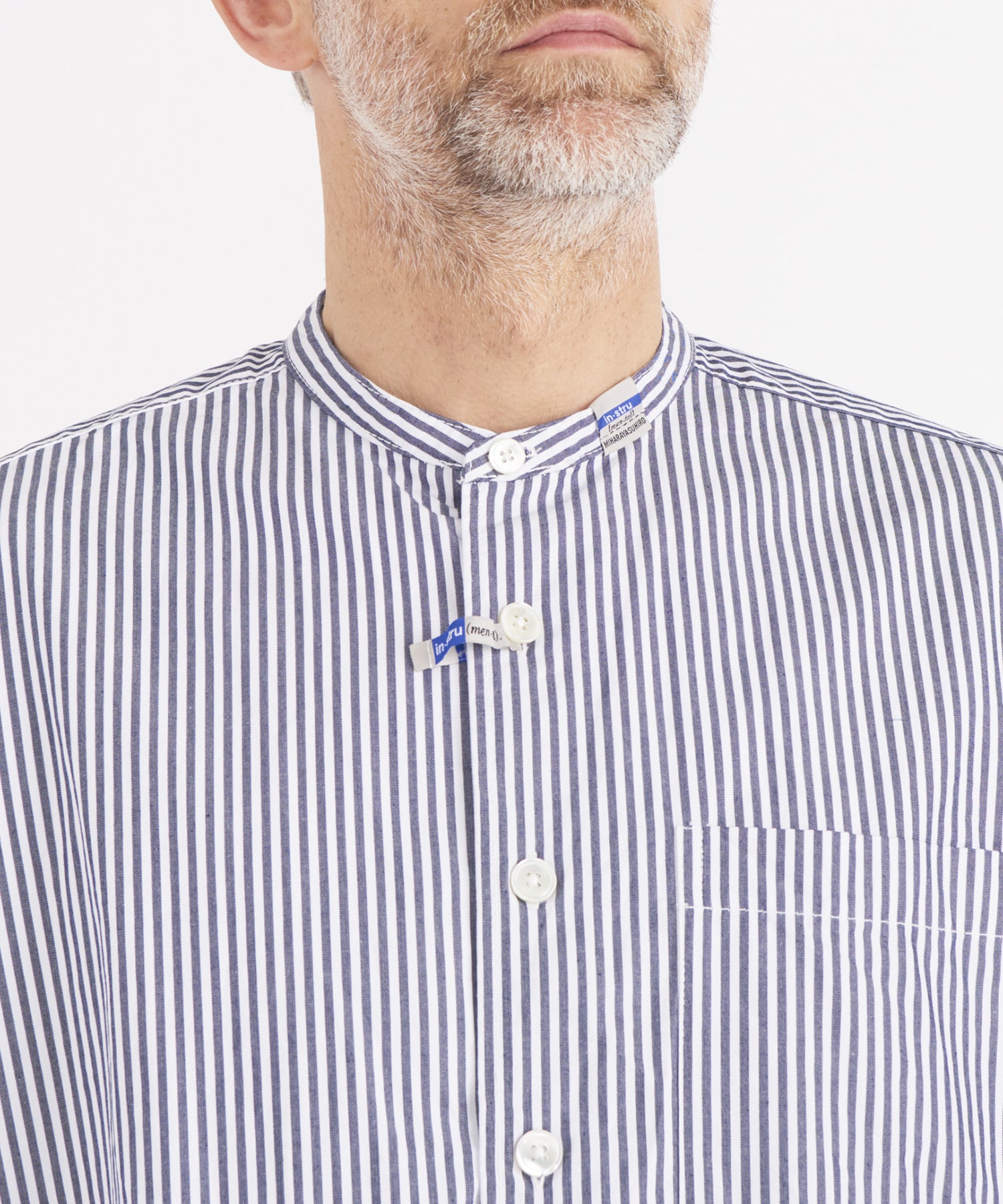 HIGH DENSITY OX STAND COLLAR SS SHIRTS Maison MIHARA YASUHIRO