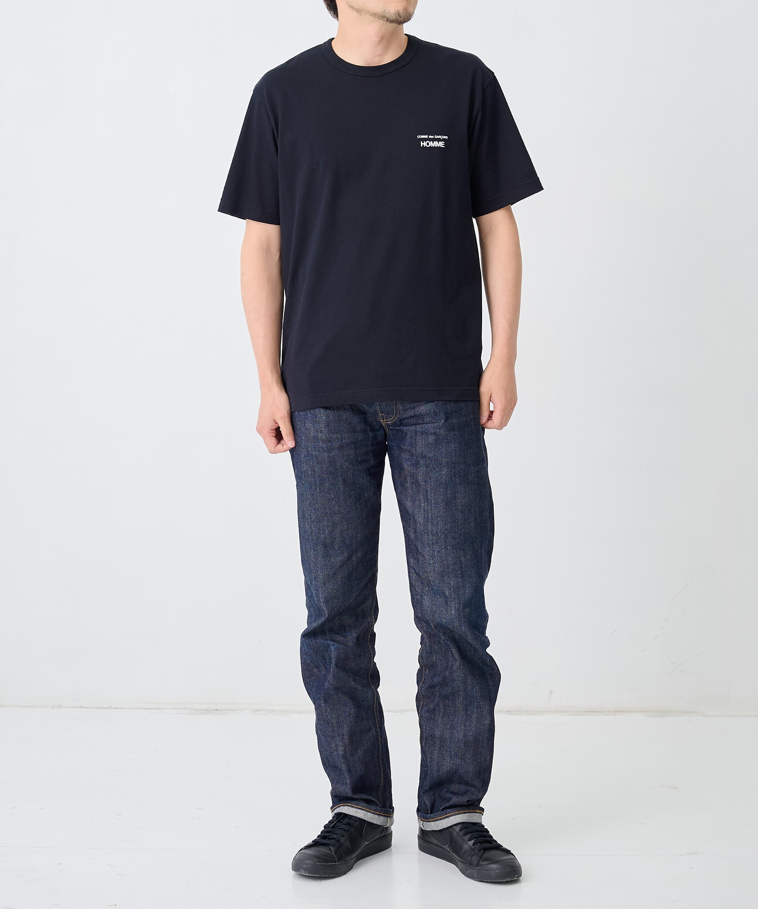 【コムデギャルソンオム】綿天竺 製品プリント S/S Tee COMME des GARCONS HOMME