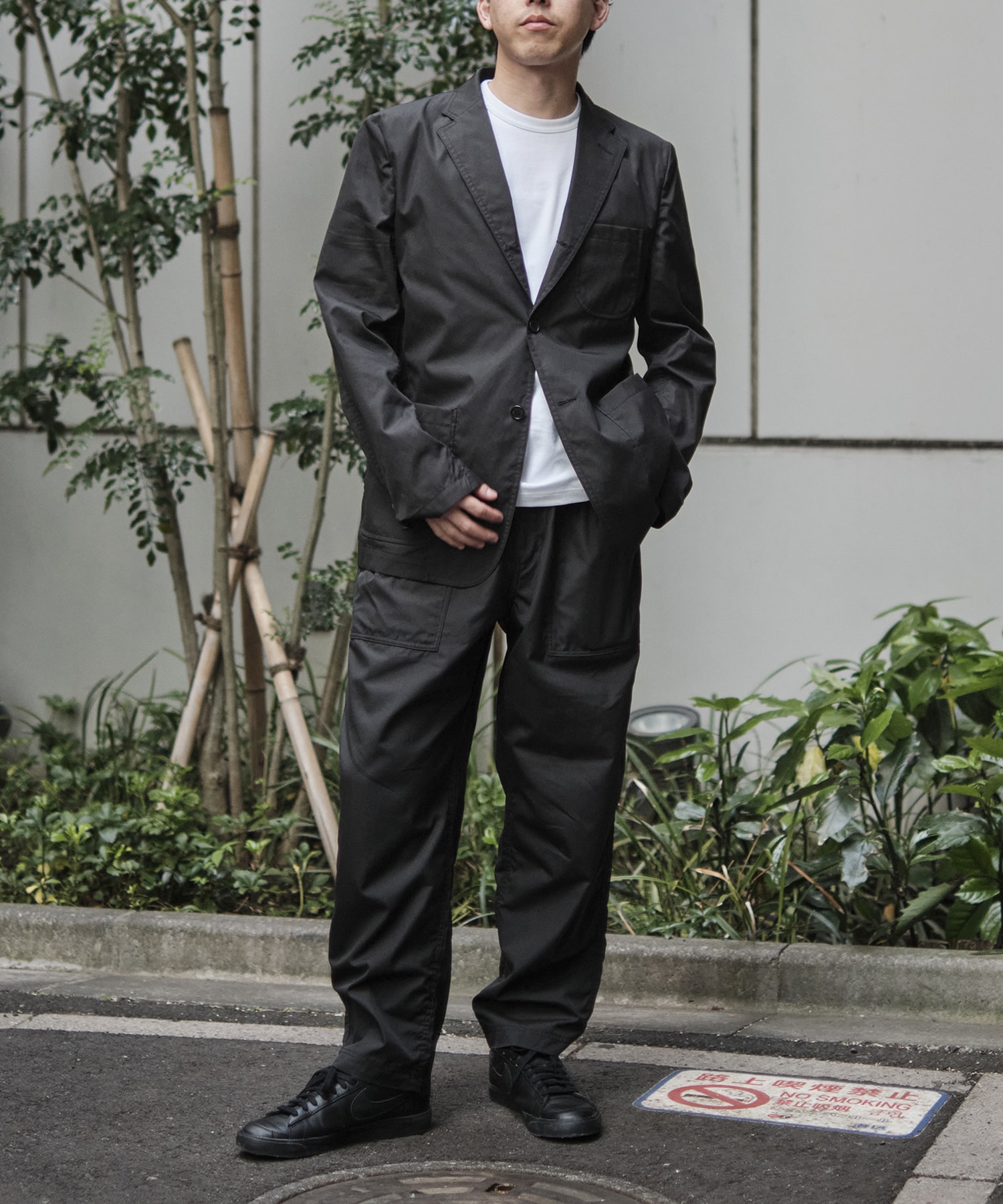 【コムデギャルソンオム】綿ブロード 2B Jacket COMME des GARCONS HOMME