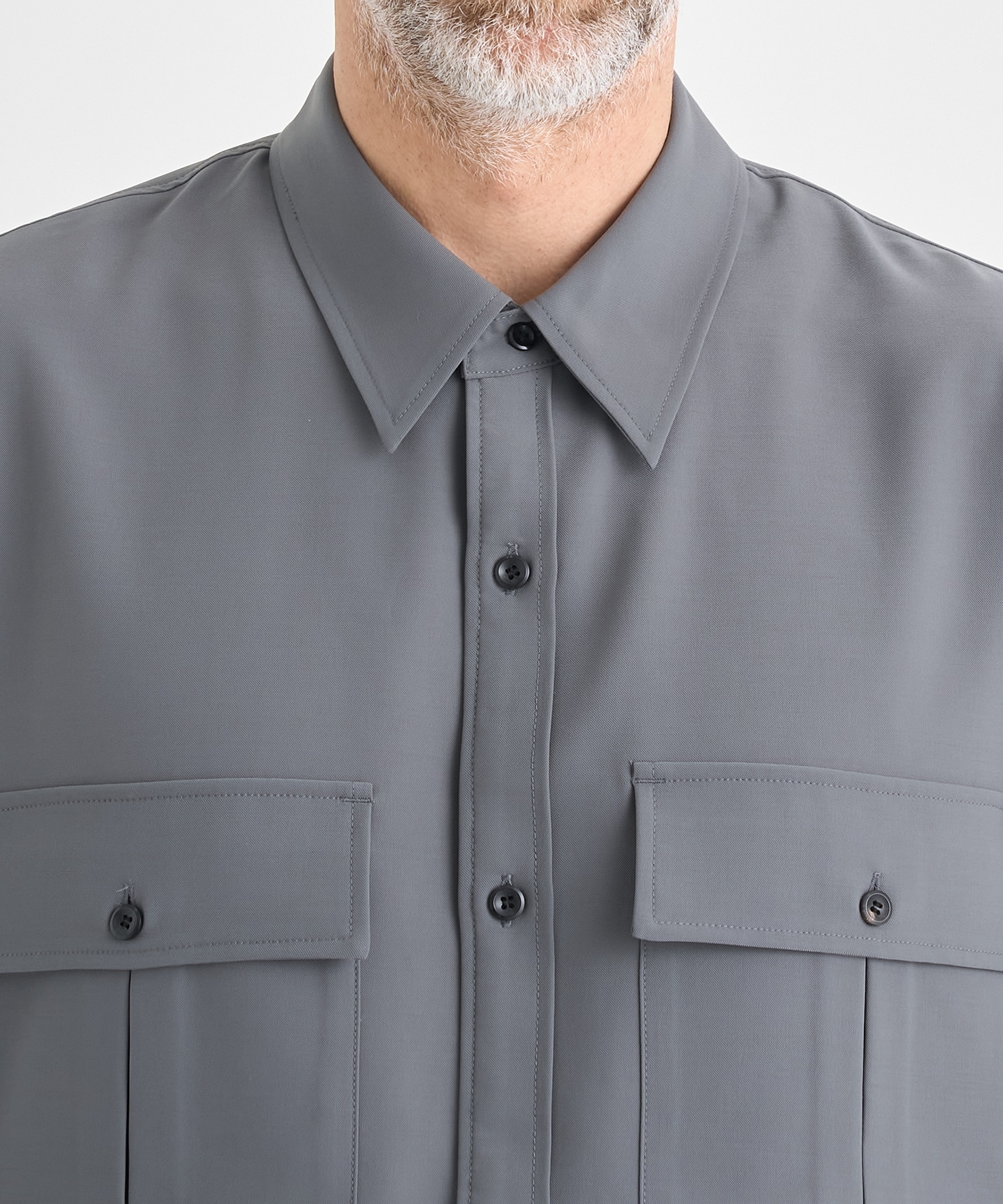 別注 PE CONPACT TWILL W POCKET S/S SHIRT ATTACHMENT