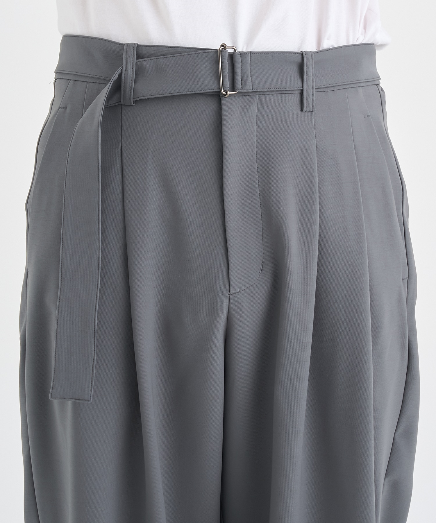 別注 PE CONPACT TWILL BELTED PANTS ATTACHMENT