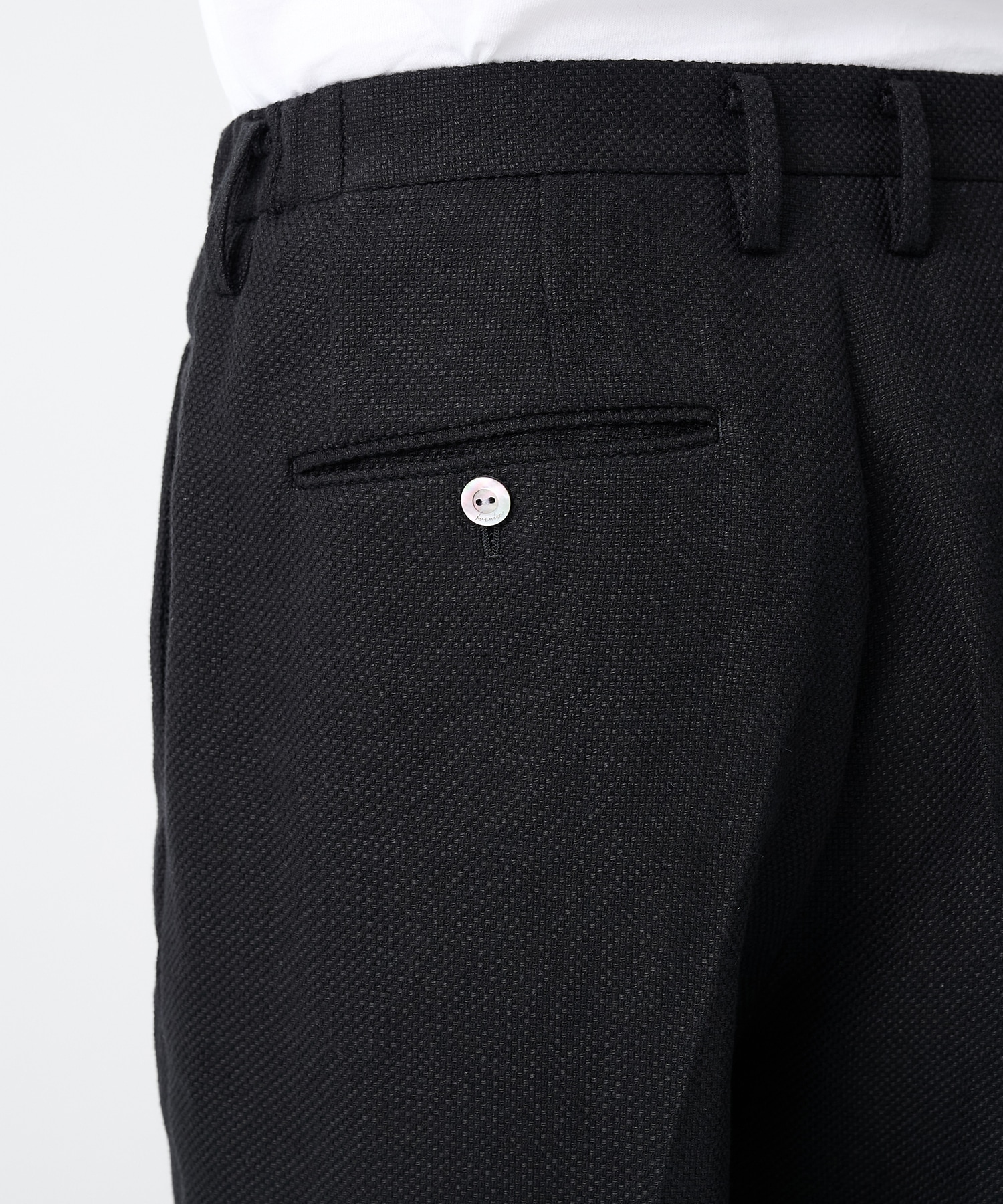 【イレニサ】SUMMER TWEED TWO TUCK WIDE TROUSERS IRENISA