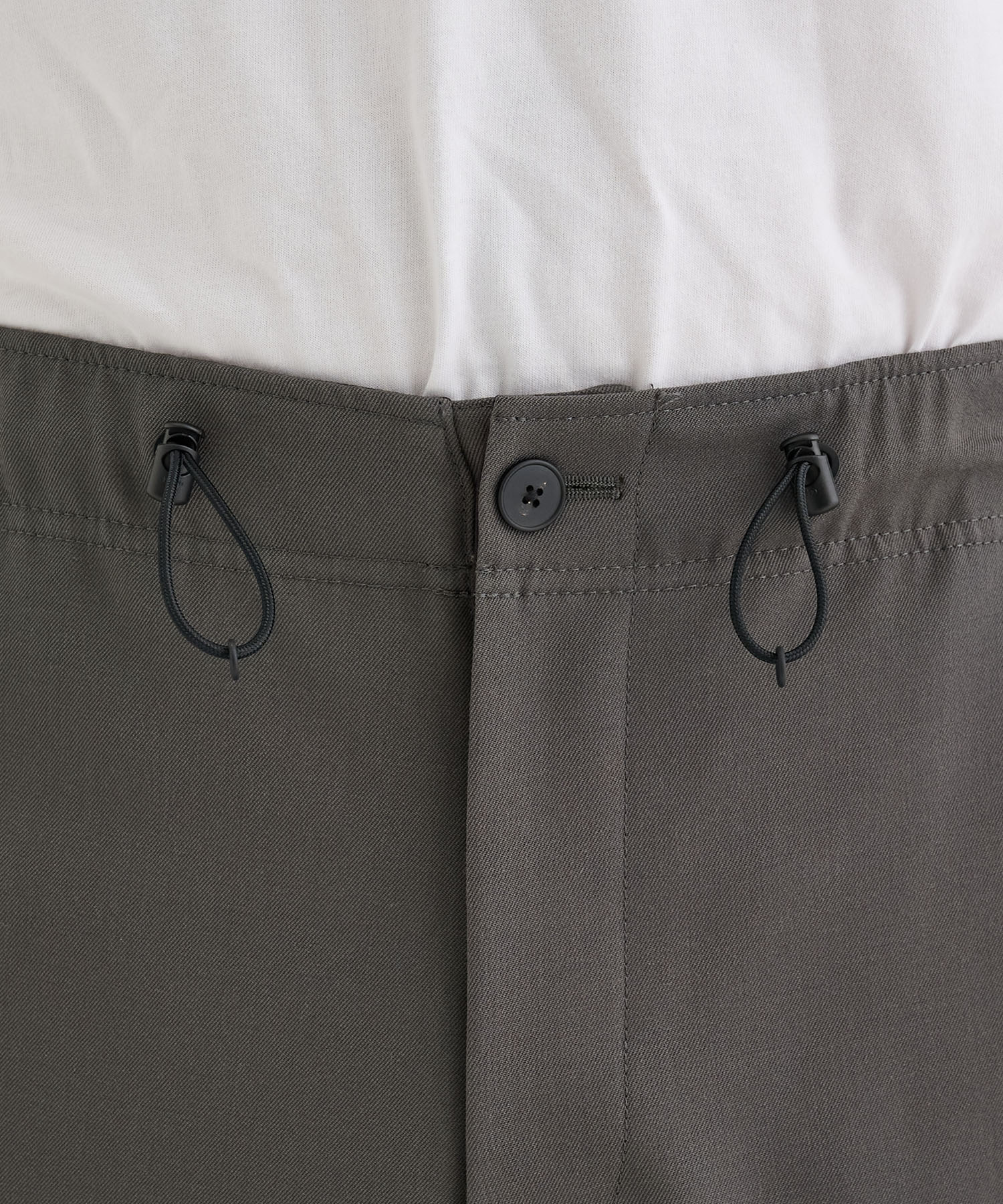 BACK SATIN UTILITY PANTS ATON