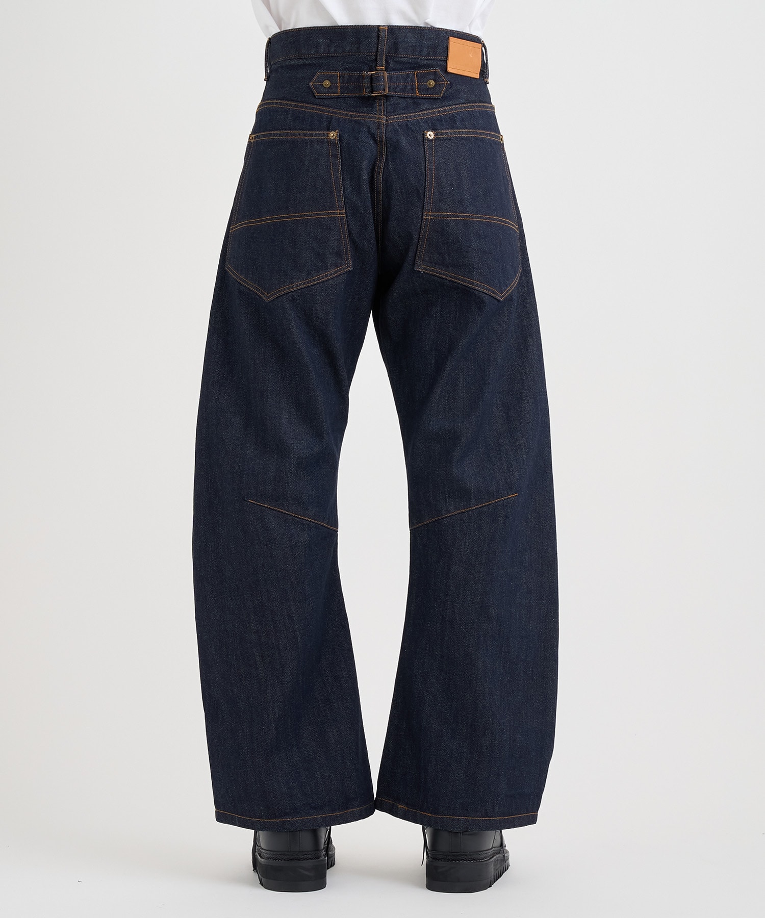 3D cutting denim pants KHOKI