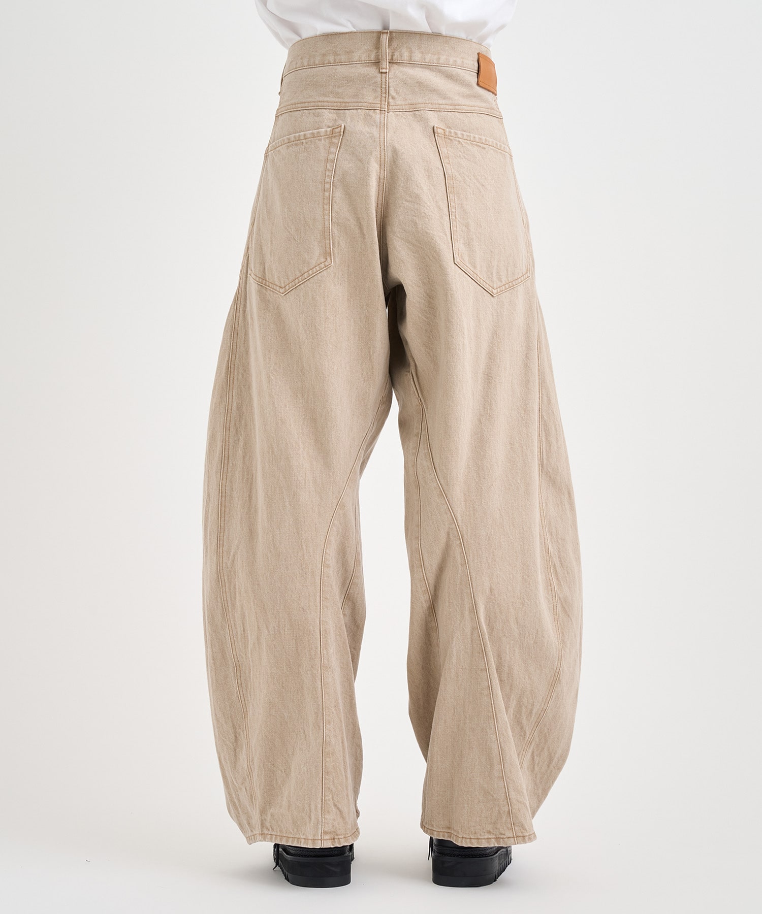 3D cutting denim pants 