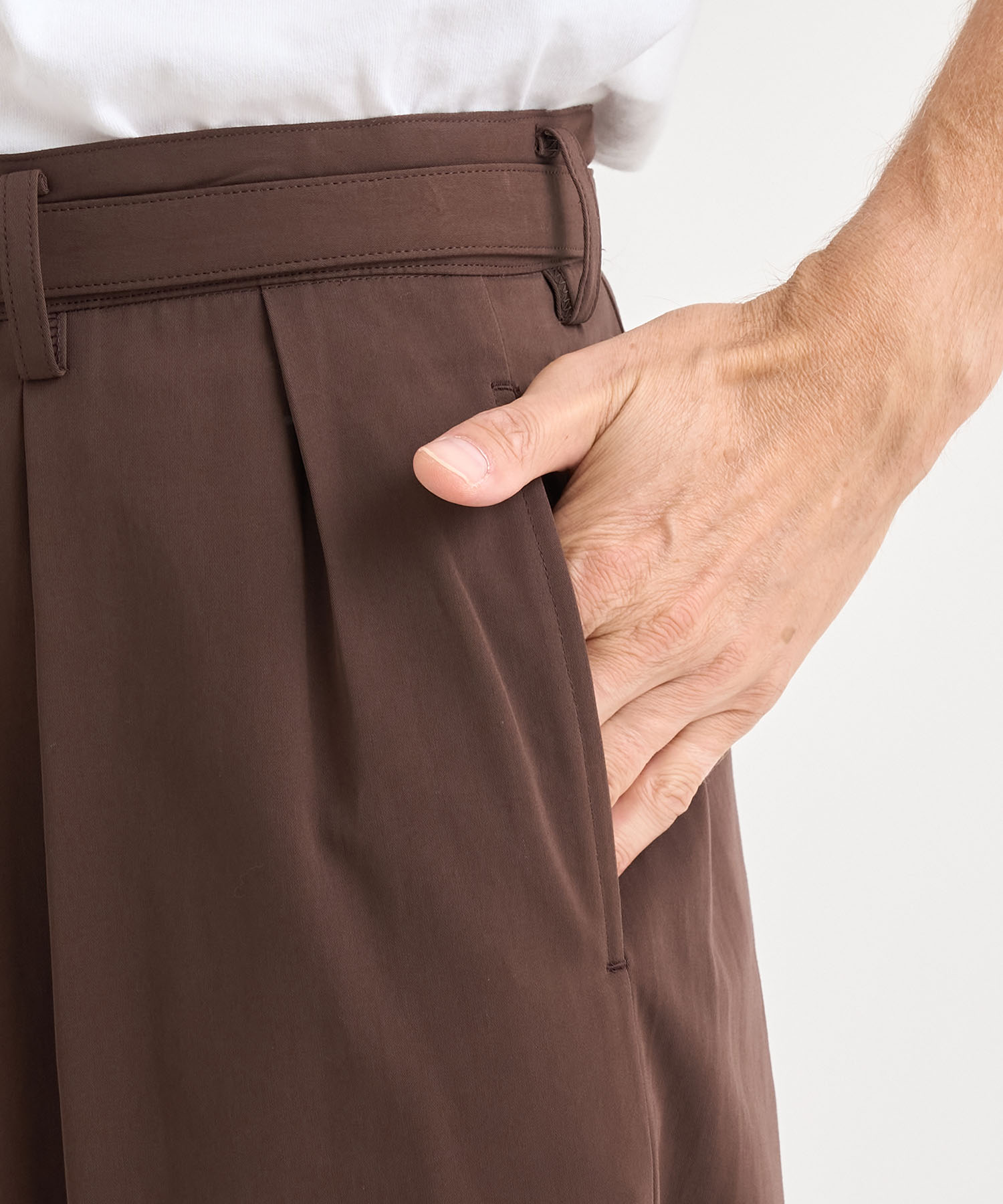 BELTED TAPERED PANTS IRENISA