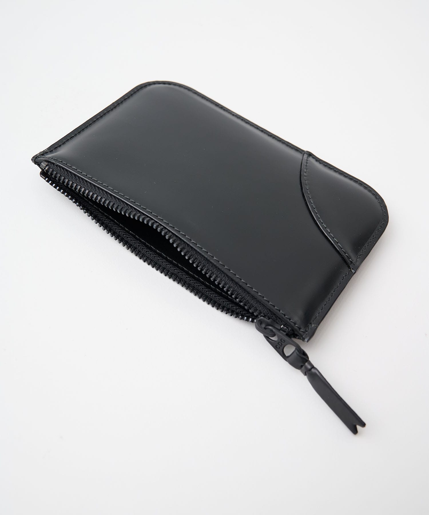 VERY BLACK LEATHER LINE E ZIP CASE Wallet Comme des Garcons