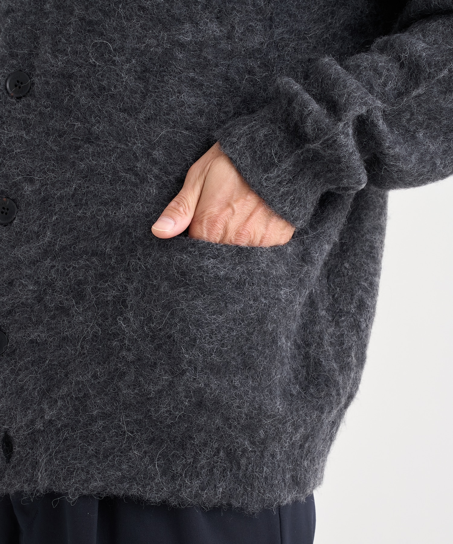 3Color Mix Baby Alpaca Cardigan YOKE