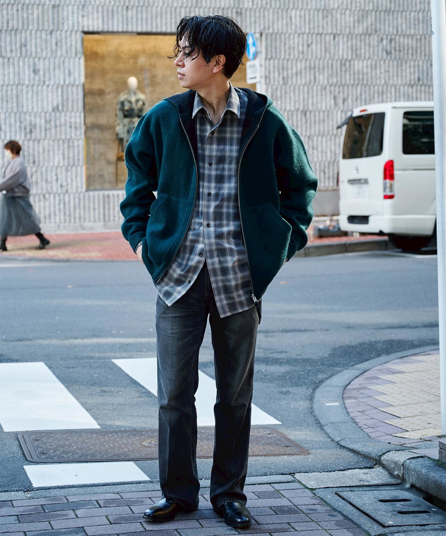 【MENS】CASHMERE REVERSIBLE ZIP UP HOODIE CASHMERE CASHMERE