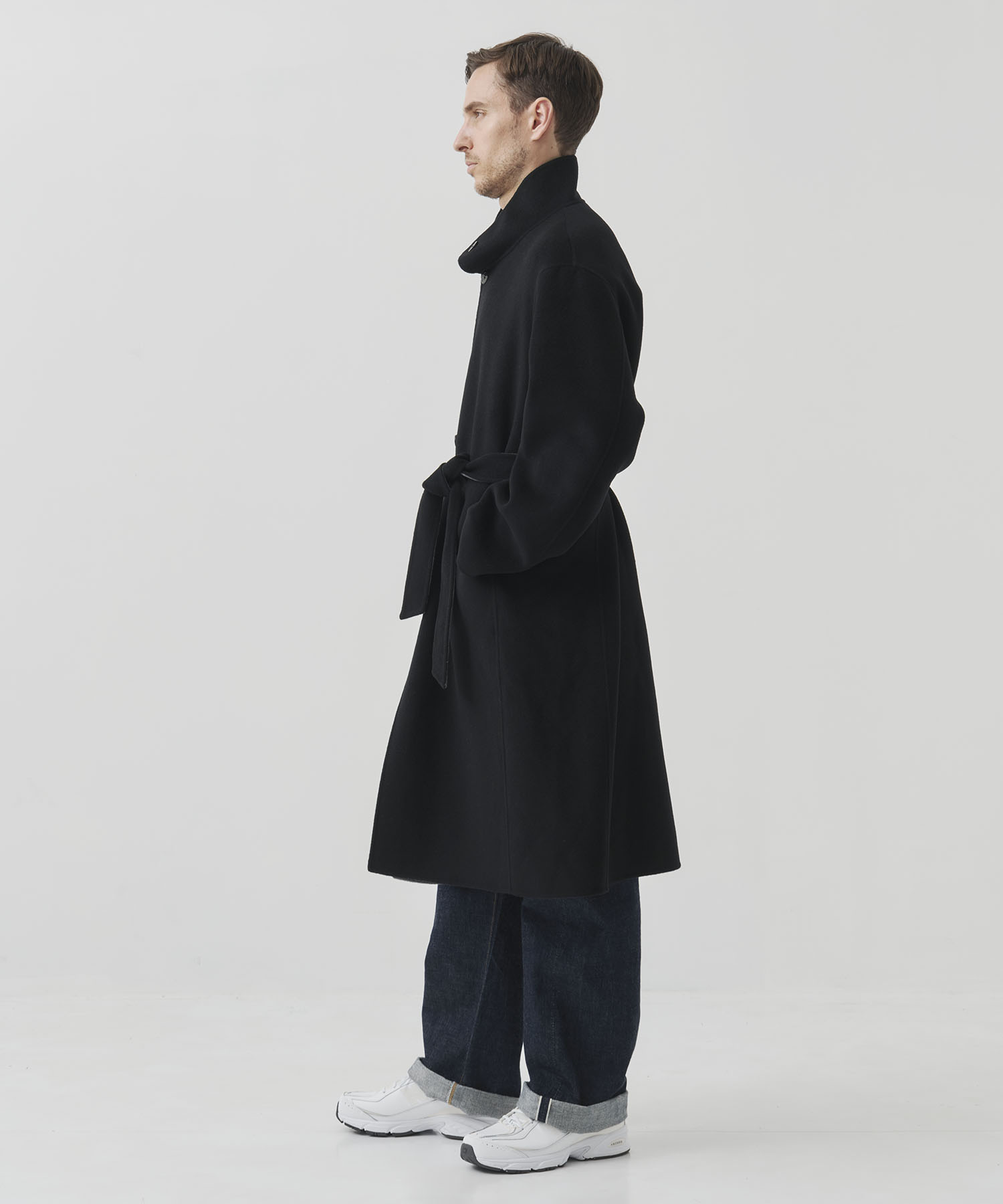 CASHMERE/SILK/WOOL STAND OVER COAT CASHMERE CASHMERE